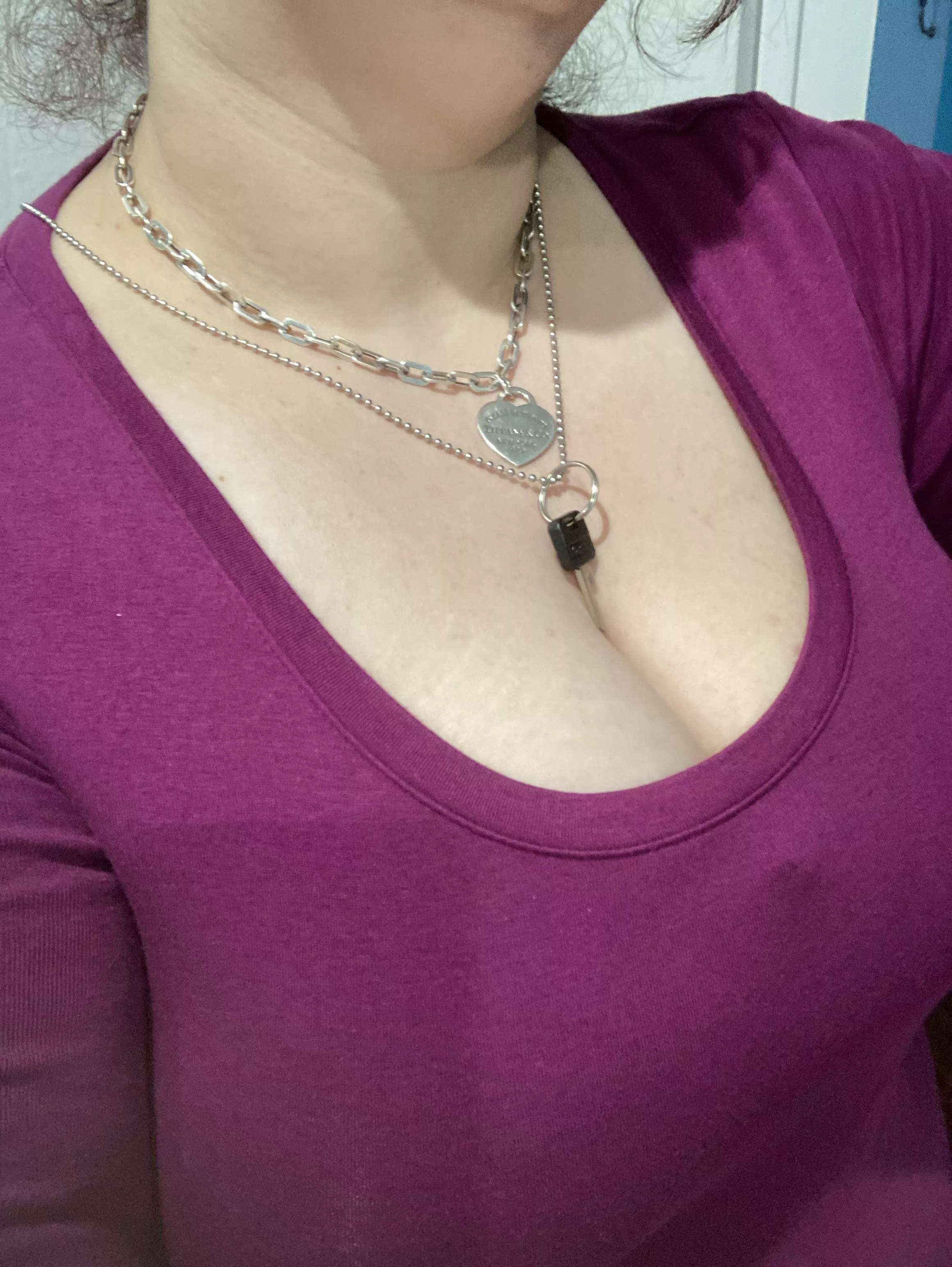 Sometimes I wear my key on dates and send pix to my sissy to remind him what he can’t do.