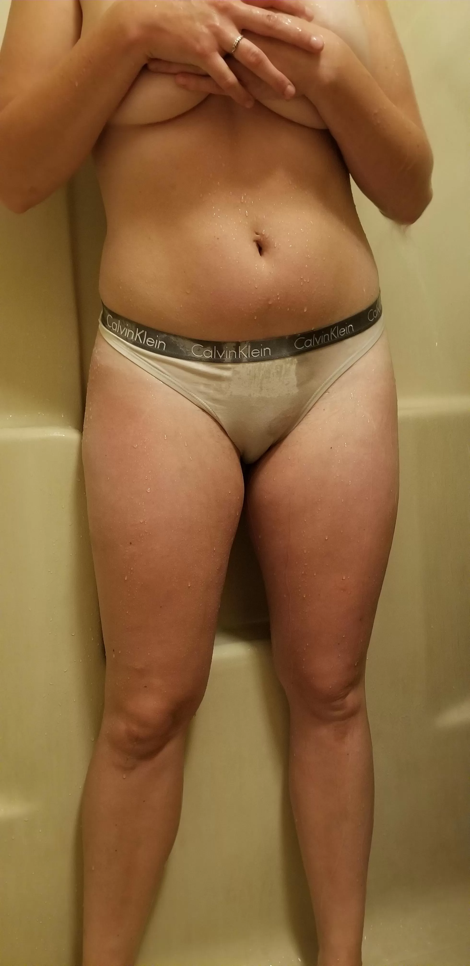 Sometimes it's just nice to shower in your white thongs ;)