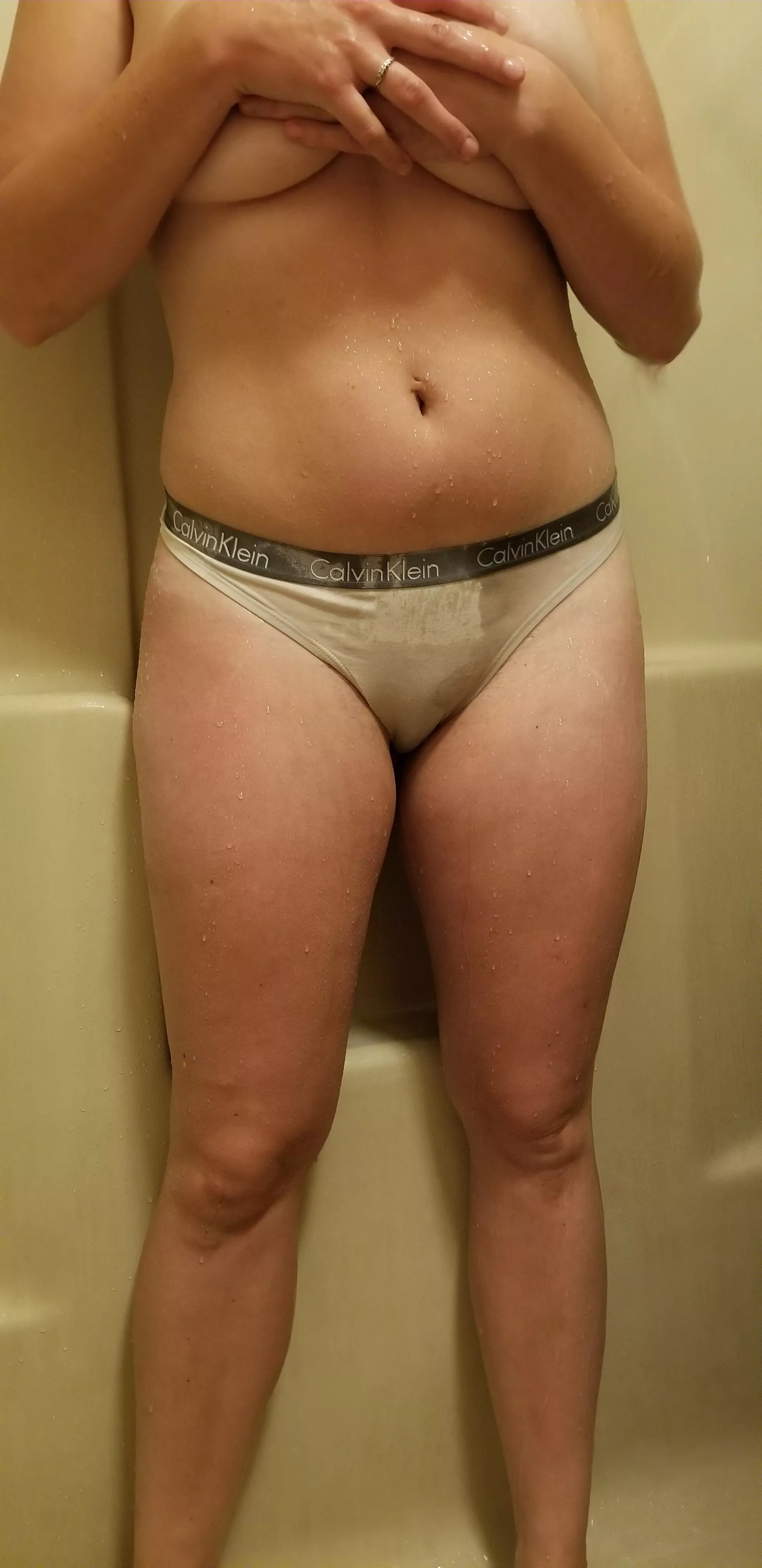 Sometimes it's just nice to shower in your white thongs ;)