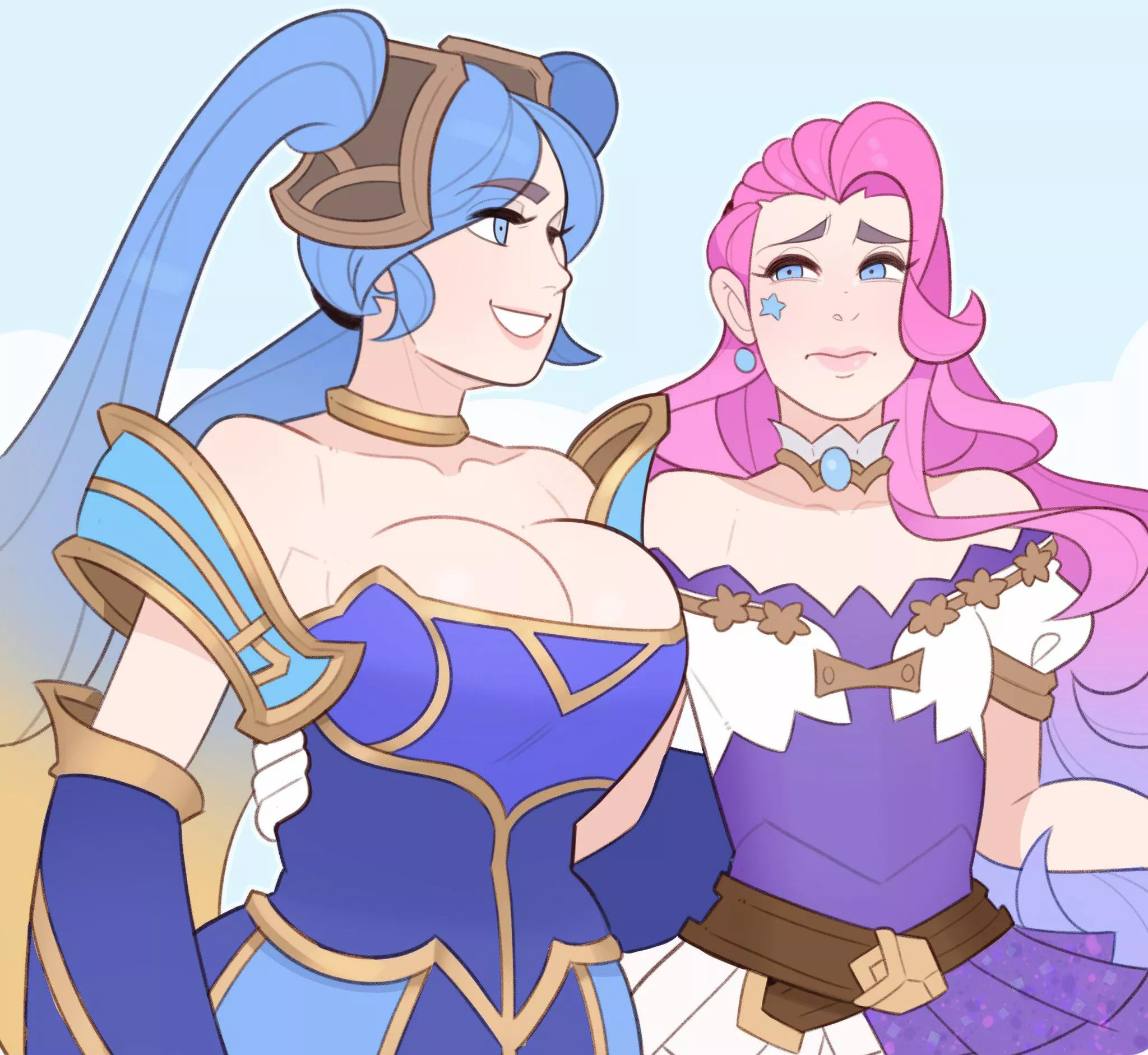 Sona and Seraphine: Breast Envy (SplashBrush)