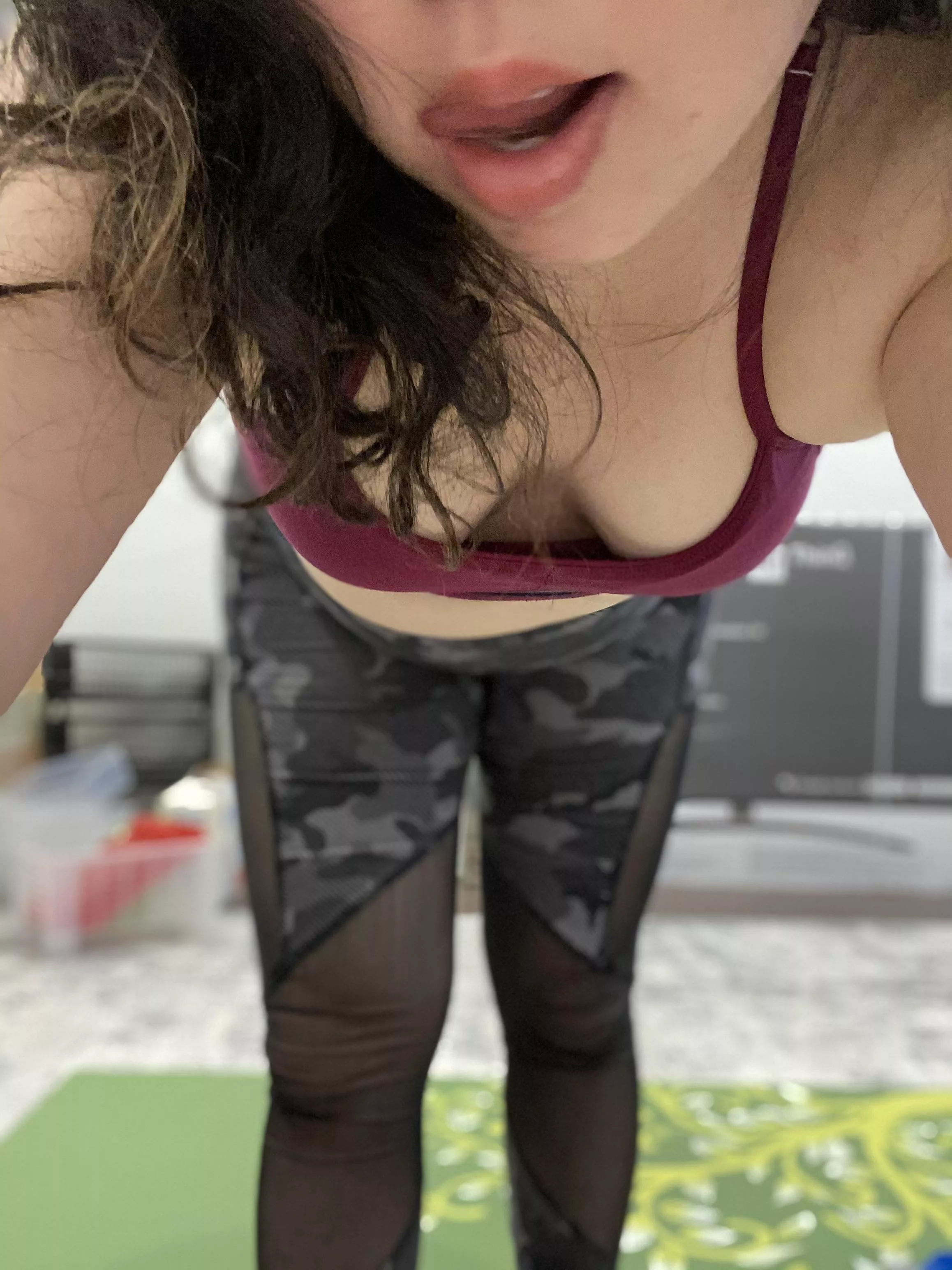 Sorry, I think I have something right there. Do you see it? Right by my tongue? (F, 40, married, 2 kids, uses zoom as a mirror in Pilates class.)