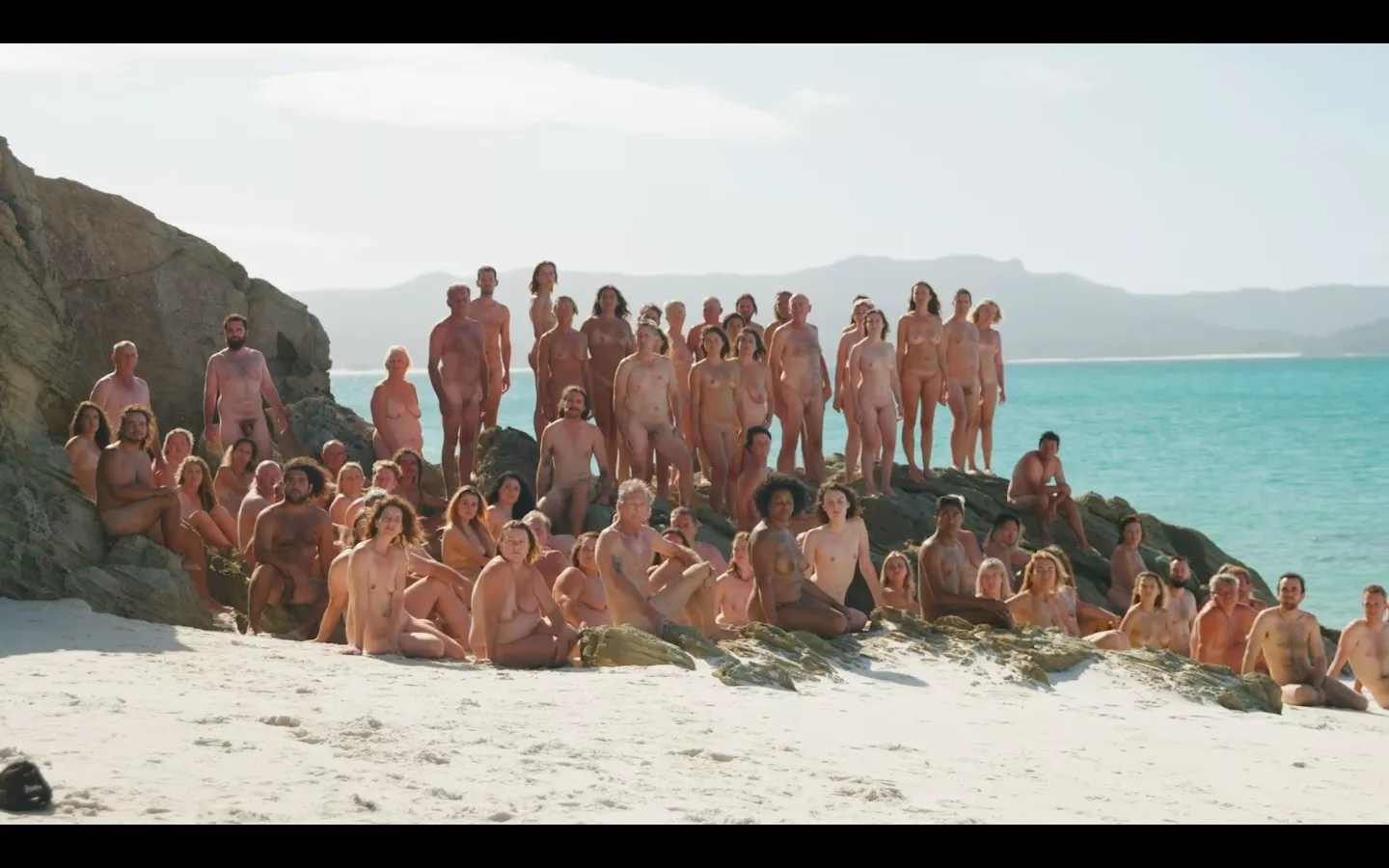 Spencer Tunick photoshoot at the Whitsundays, Australia