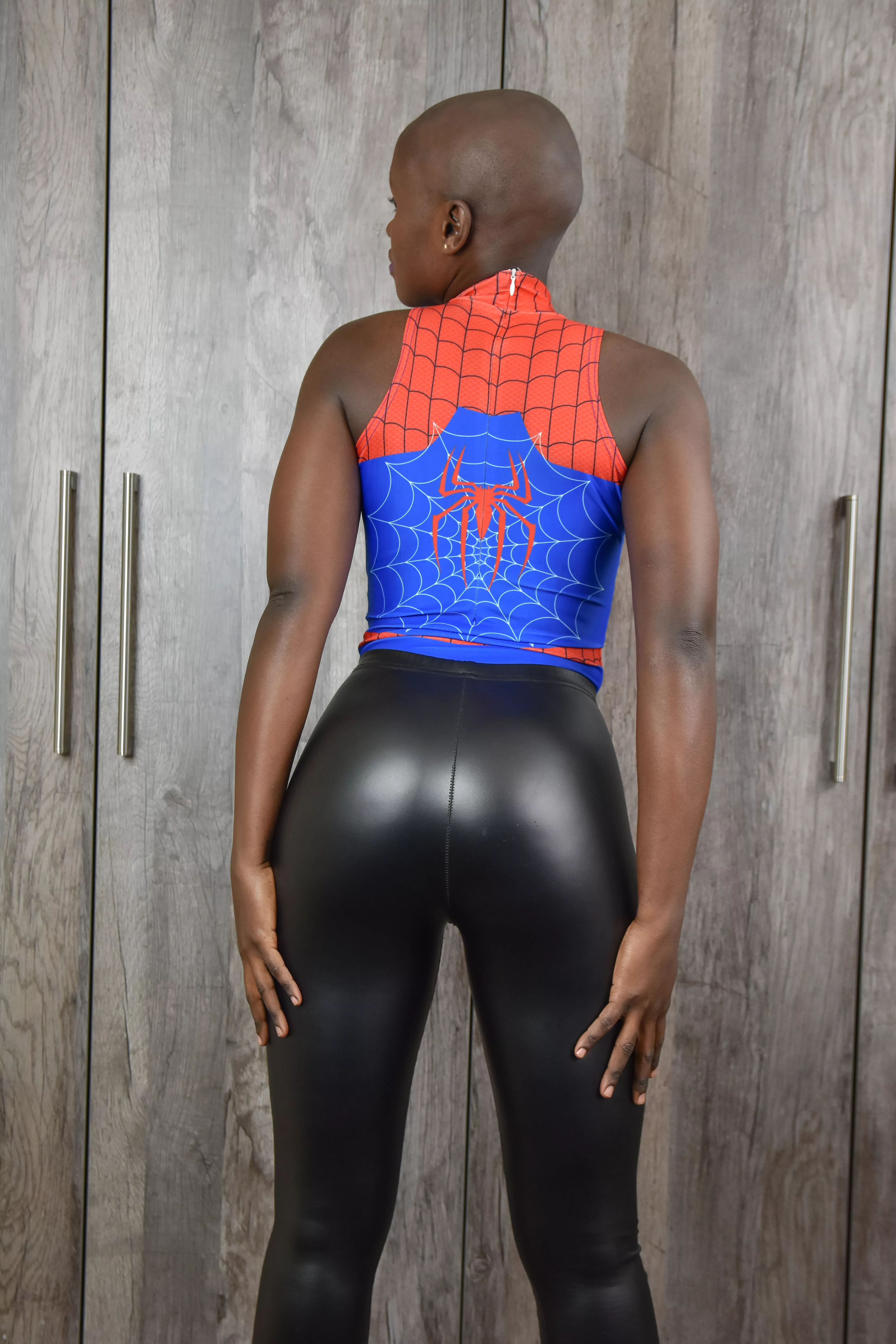 spider girl leather leggings