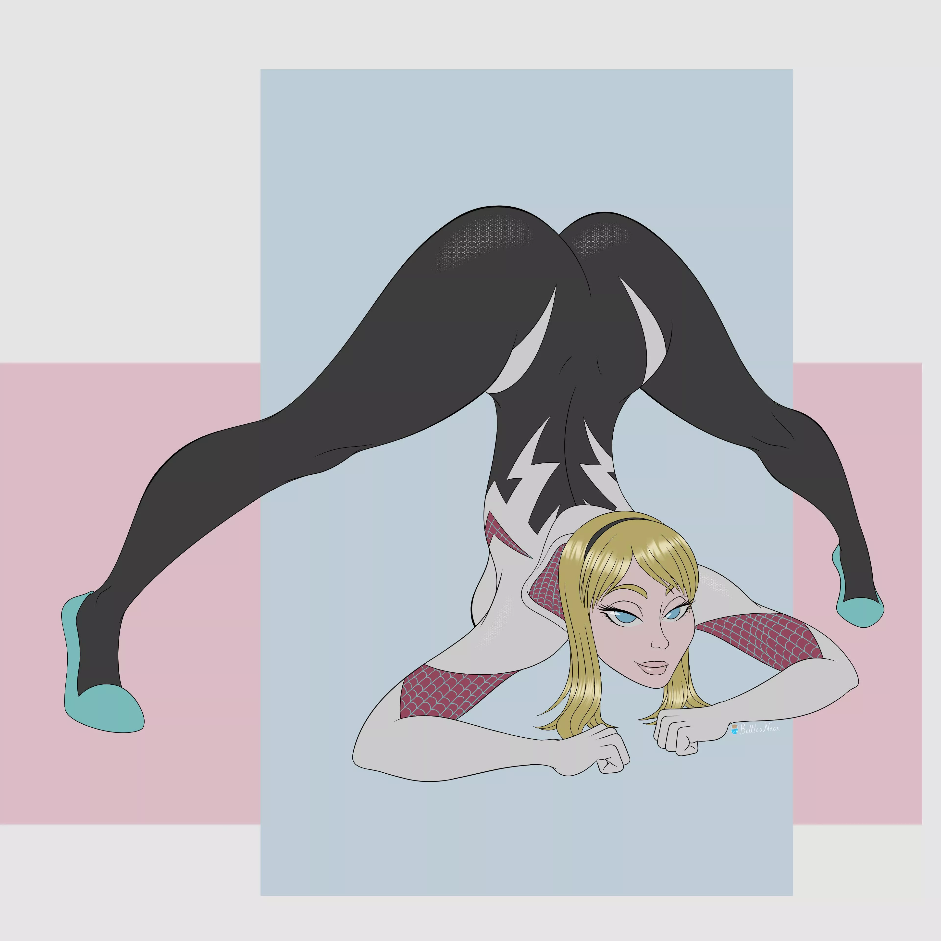 Spider-Gwen Jackâ€™O Pose (BottledNeon) [Spiderman]