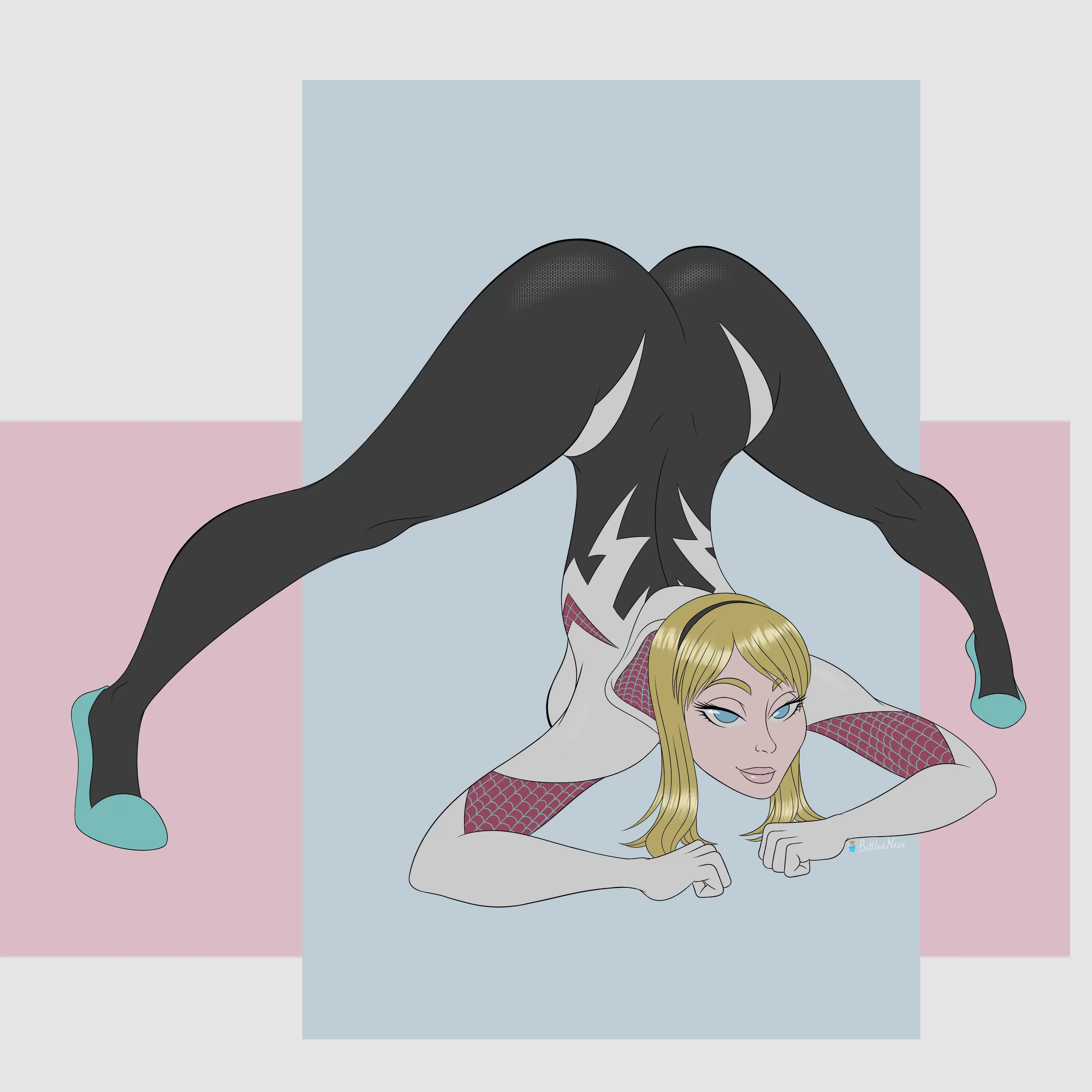 Spider-Gwen Jackâ€™O Pose (BottledNeon) [Spiderman]