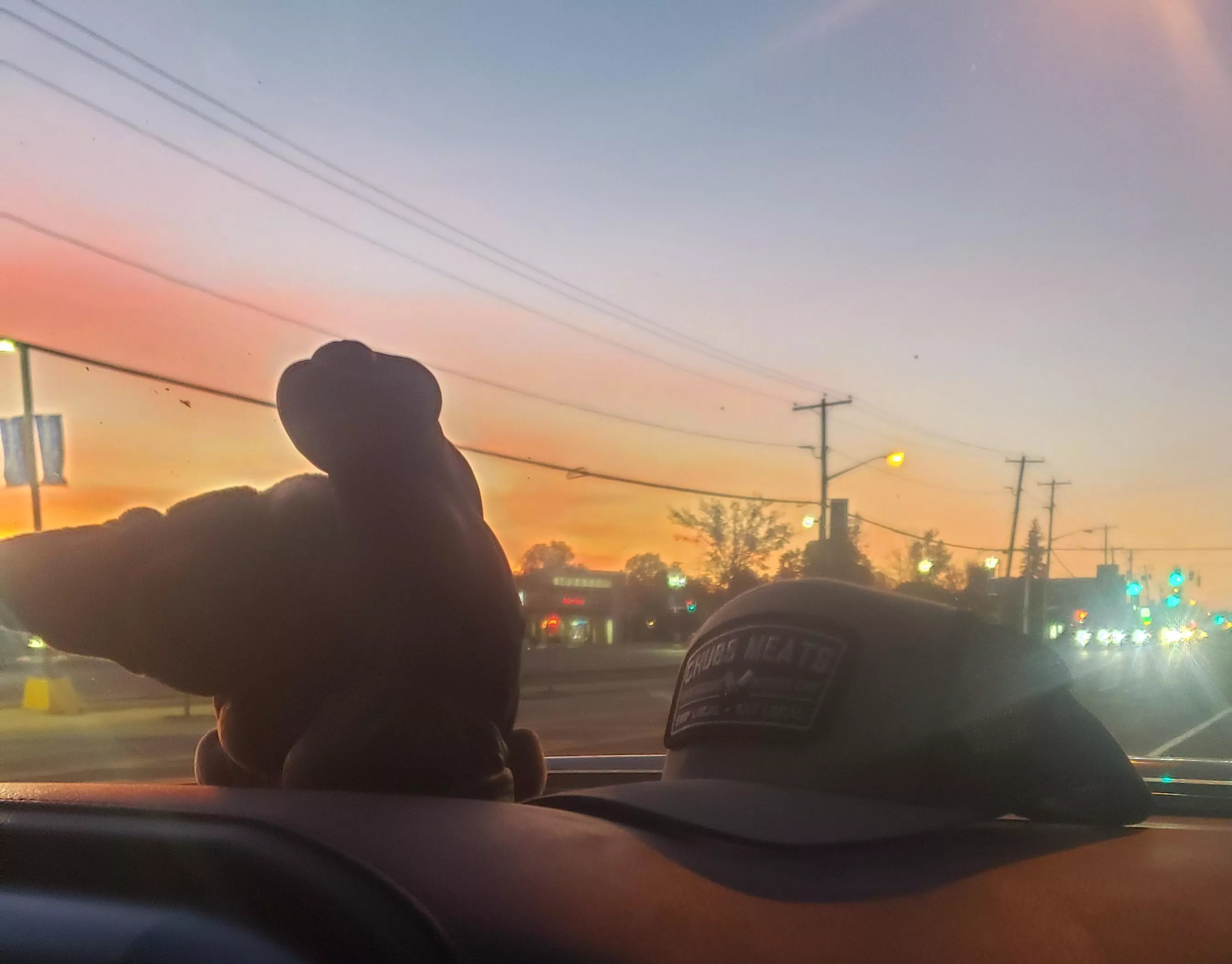 Stan on his way to work, and a beautiful sunrise!