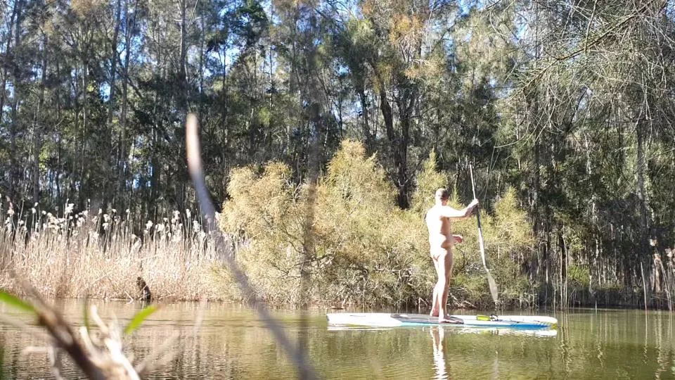 Stand-up paddle boarding. [M]