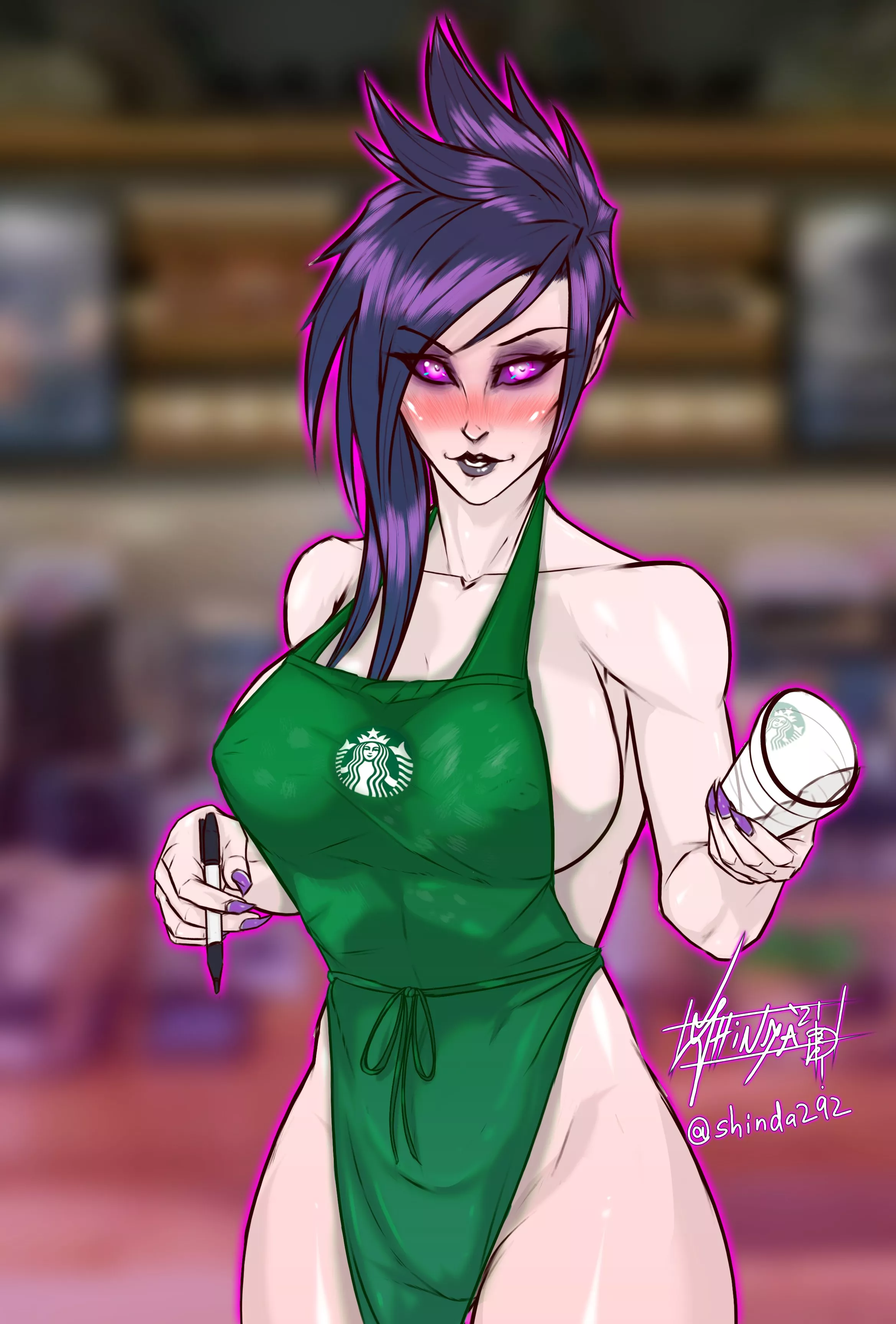 Starbucks Morgana 😳 (Shinda292)