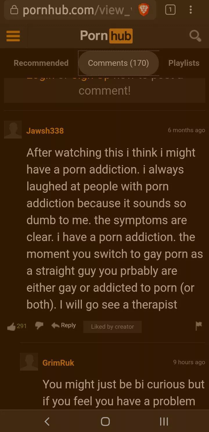 Straight man realises trap hentai is gay