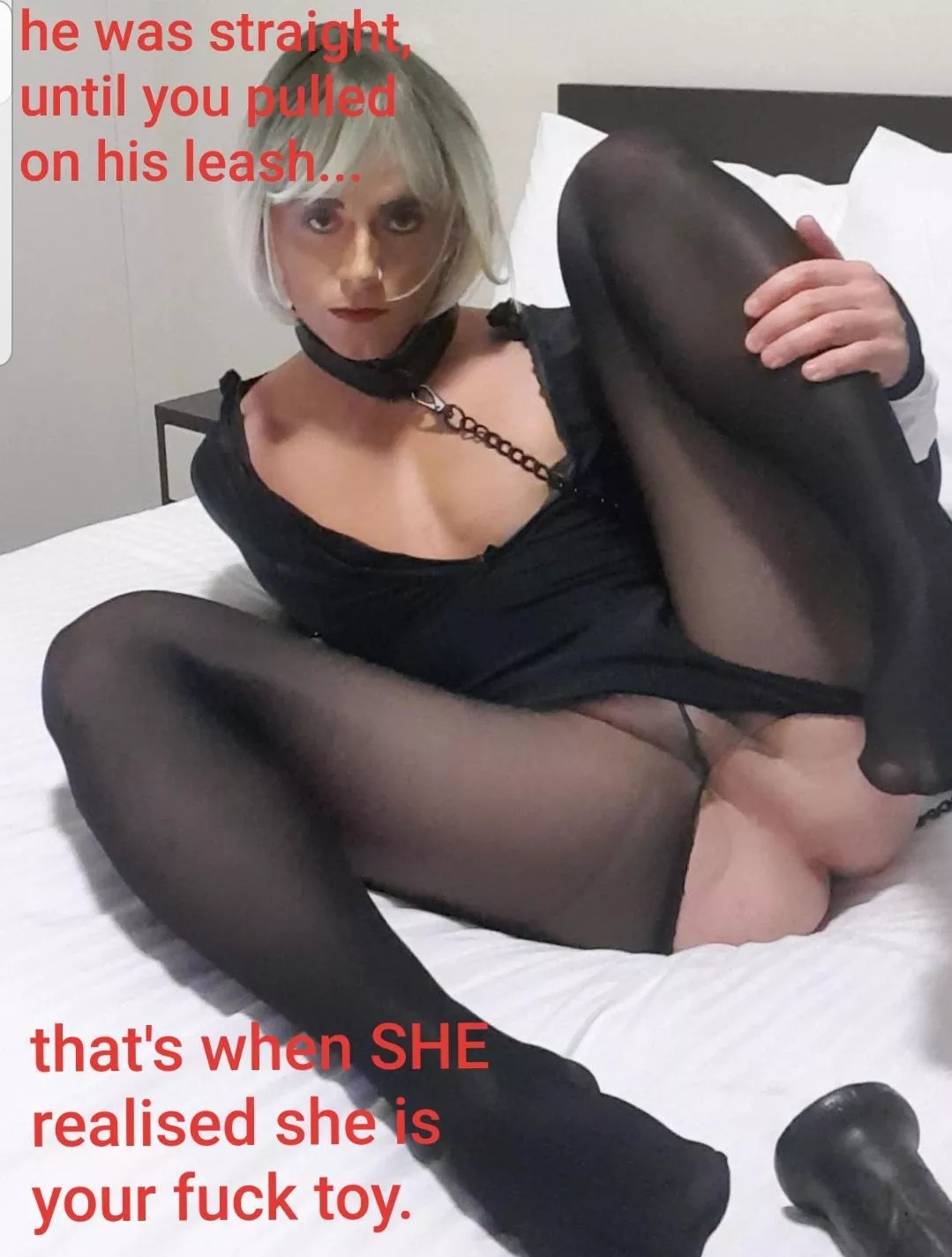 Straight Sissy Slut on Leash for Daddy