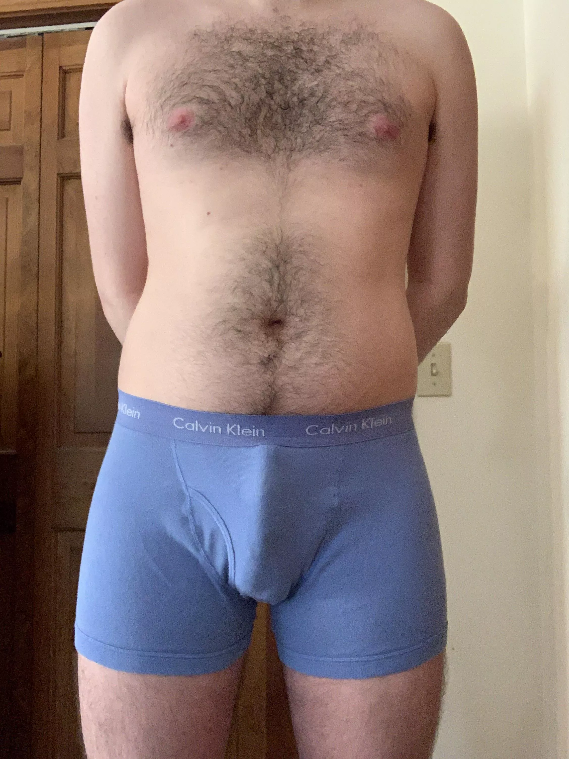 Submissive boy enjoying his boxer-briefs