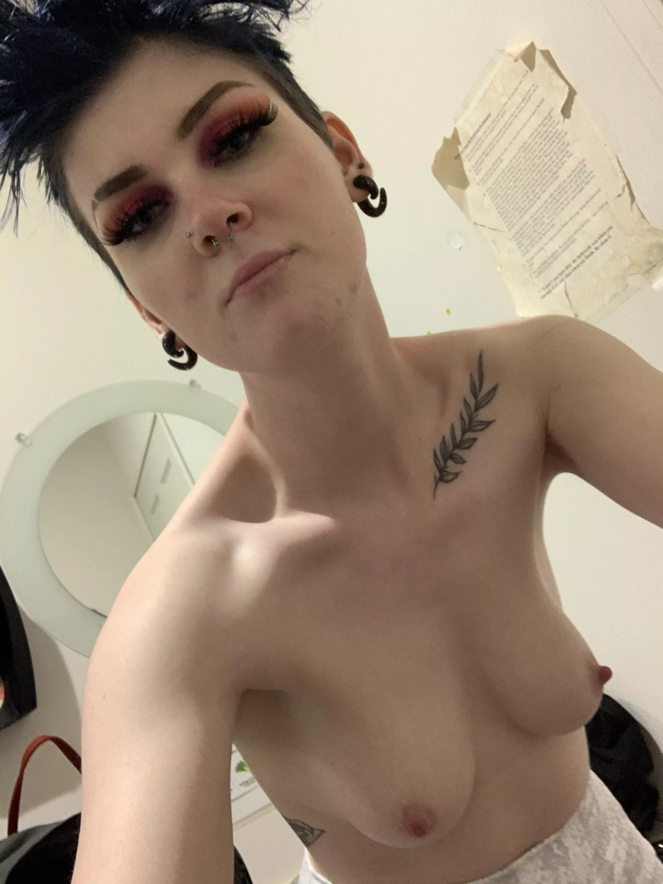 suck my tits in my workplace bathroom