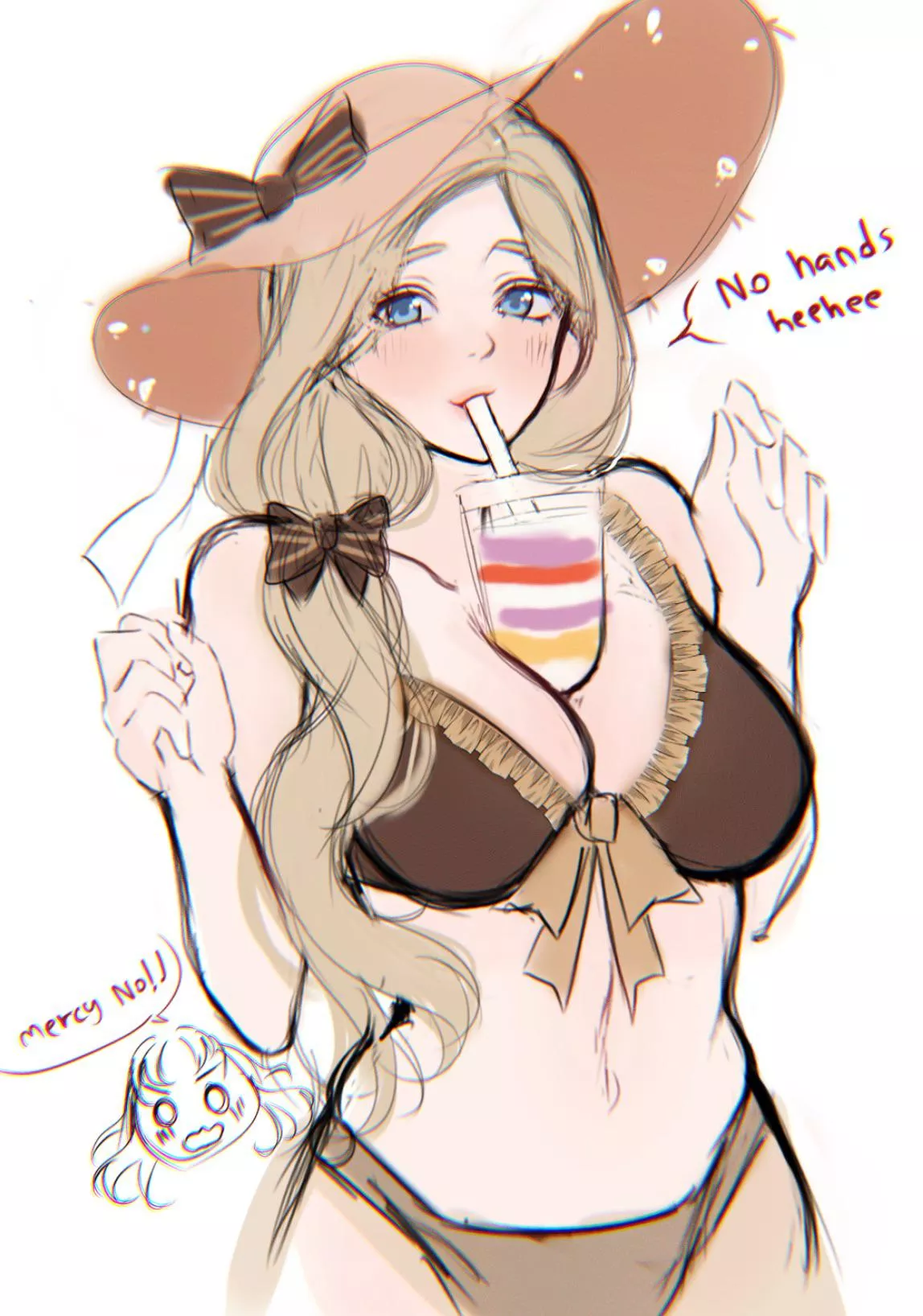 Summer Mercedes [fire emblem] (artist Twitter @cozybambii)