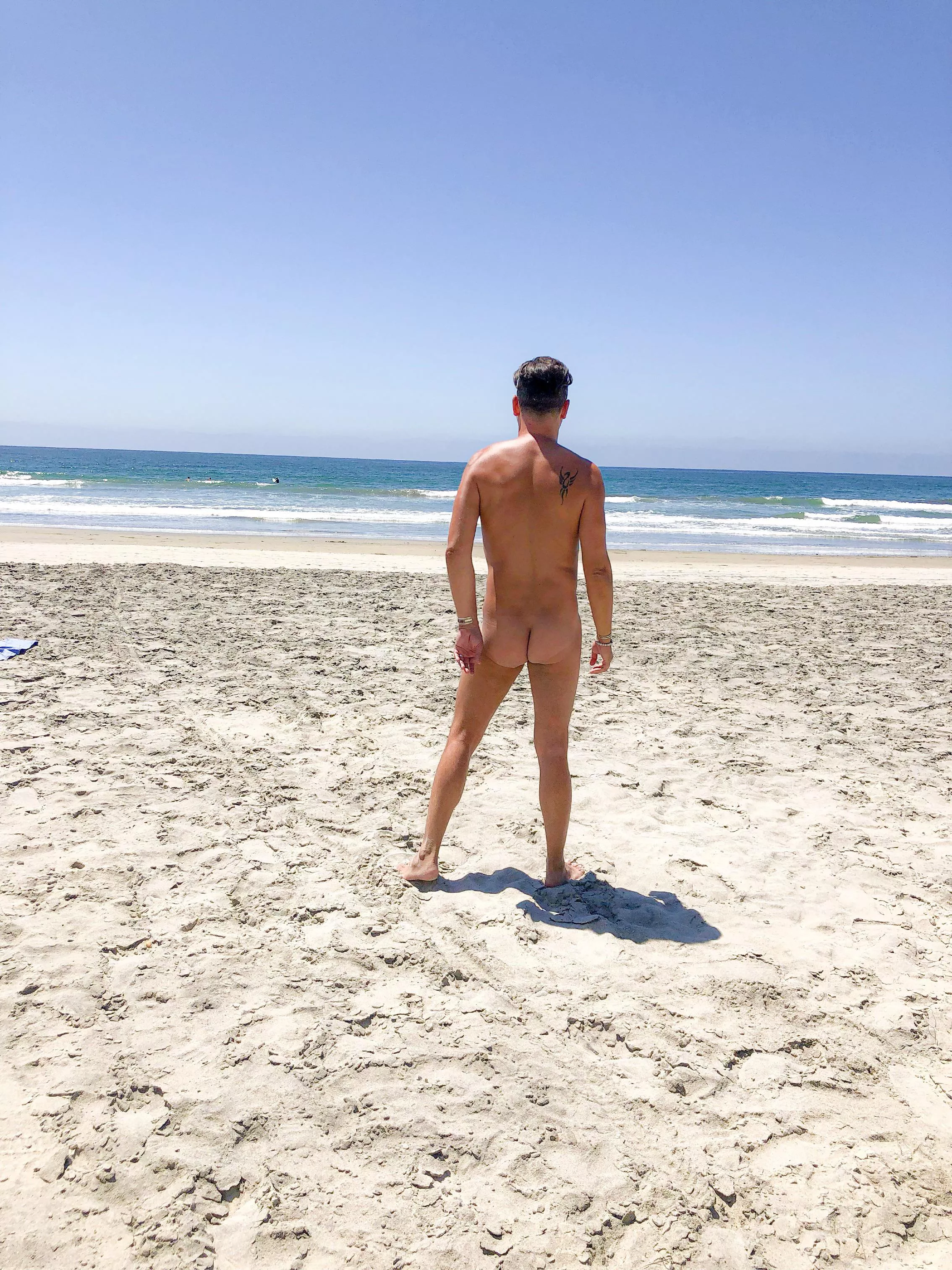 Suns out buns out at Blacks Beach in La Jolla, California