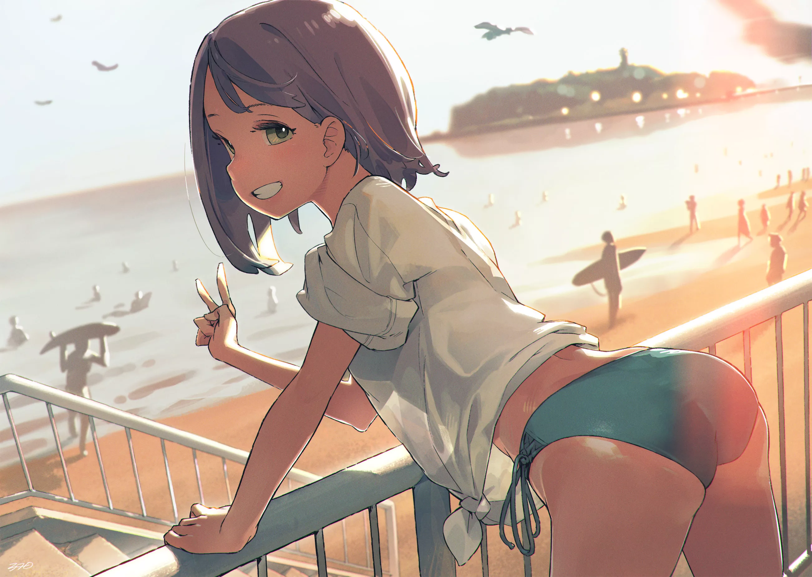 Sunset photo op. [Original]