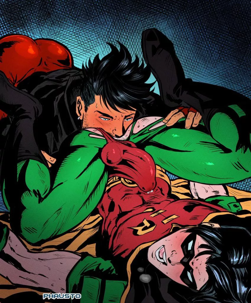 Superboy eating Robin out (Phausto)