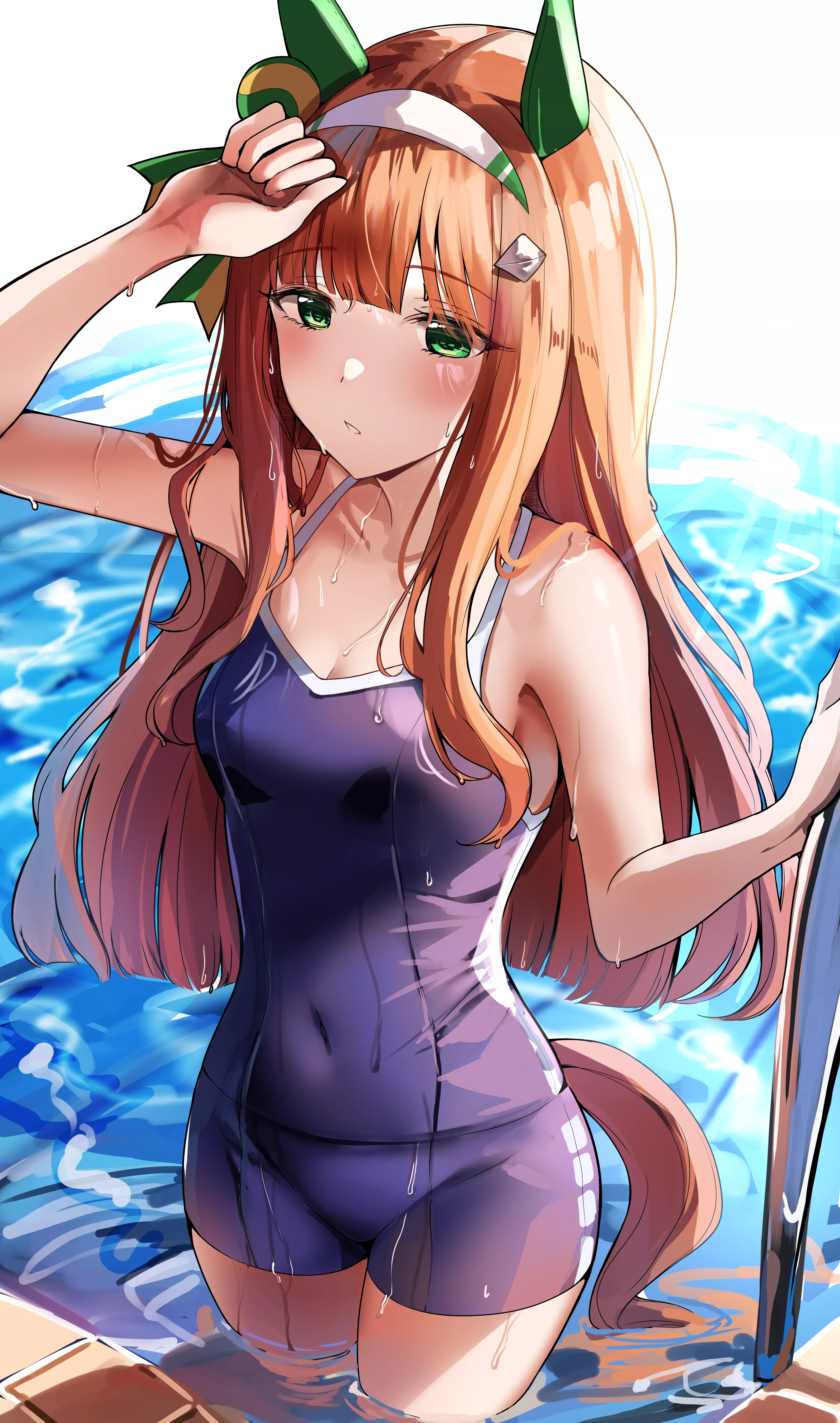 Suzuka in the pool. [Umamusume]