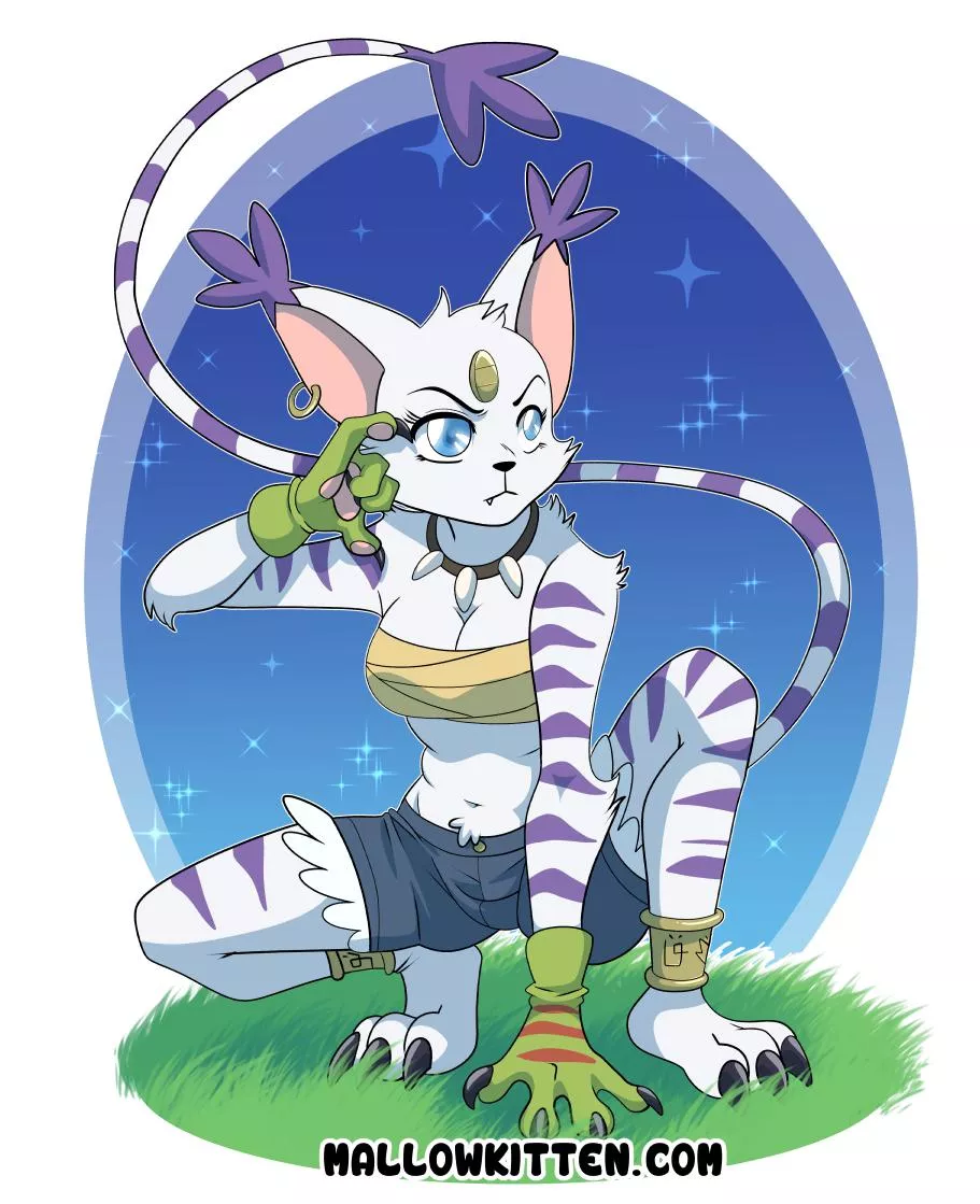 Tailmon my character from Starbound (Art by me)