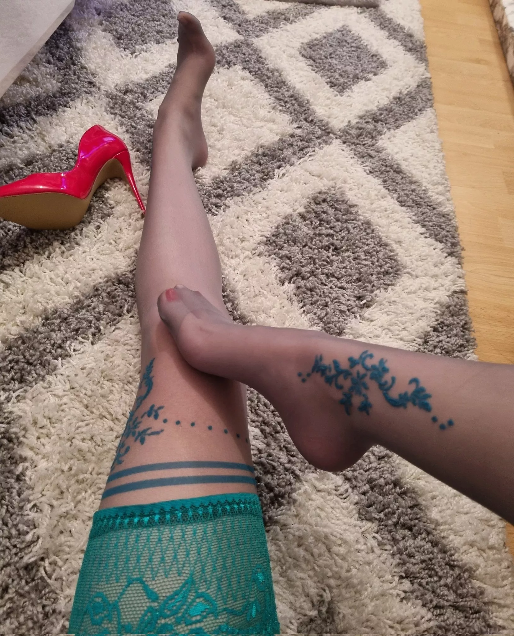 Taking your soul for ransom with my lush, nylon wrapped legs