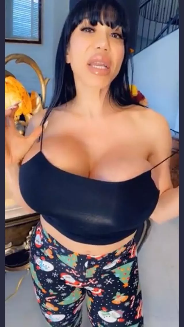 That tank top can barely contain those fucking fake knockers!