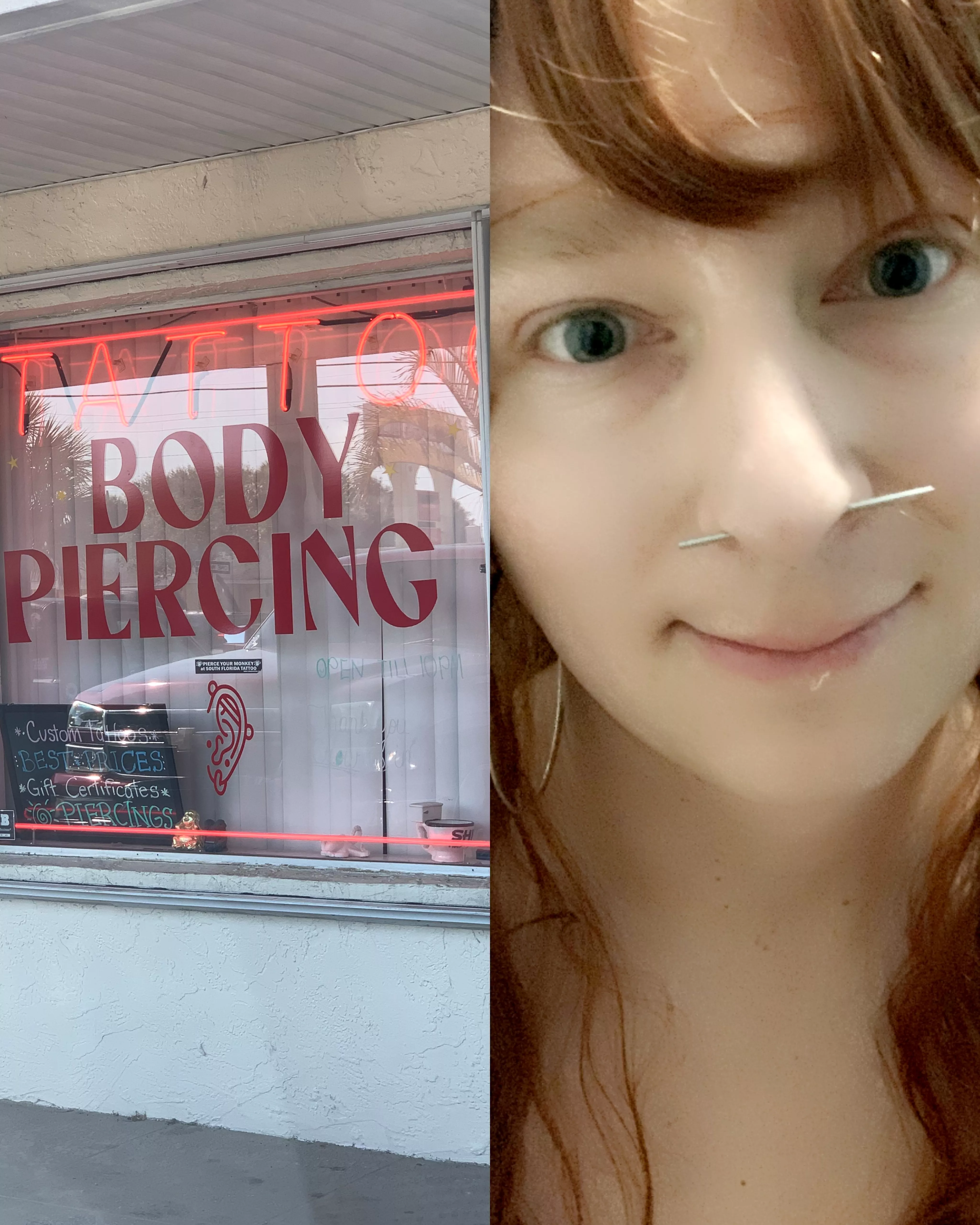 That's right you better believe I sent this sissy bitch Dana to get her nose pierced while wearing her wig and earrings 😈 I needed to match her tongue piercing with a nose one. How else is she going to be a perfect sissy fuck doll 😇