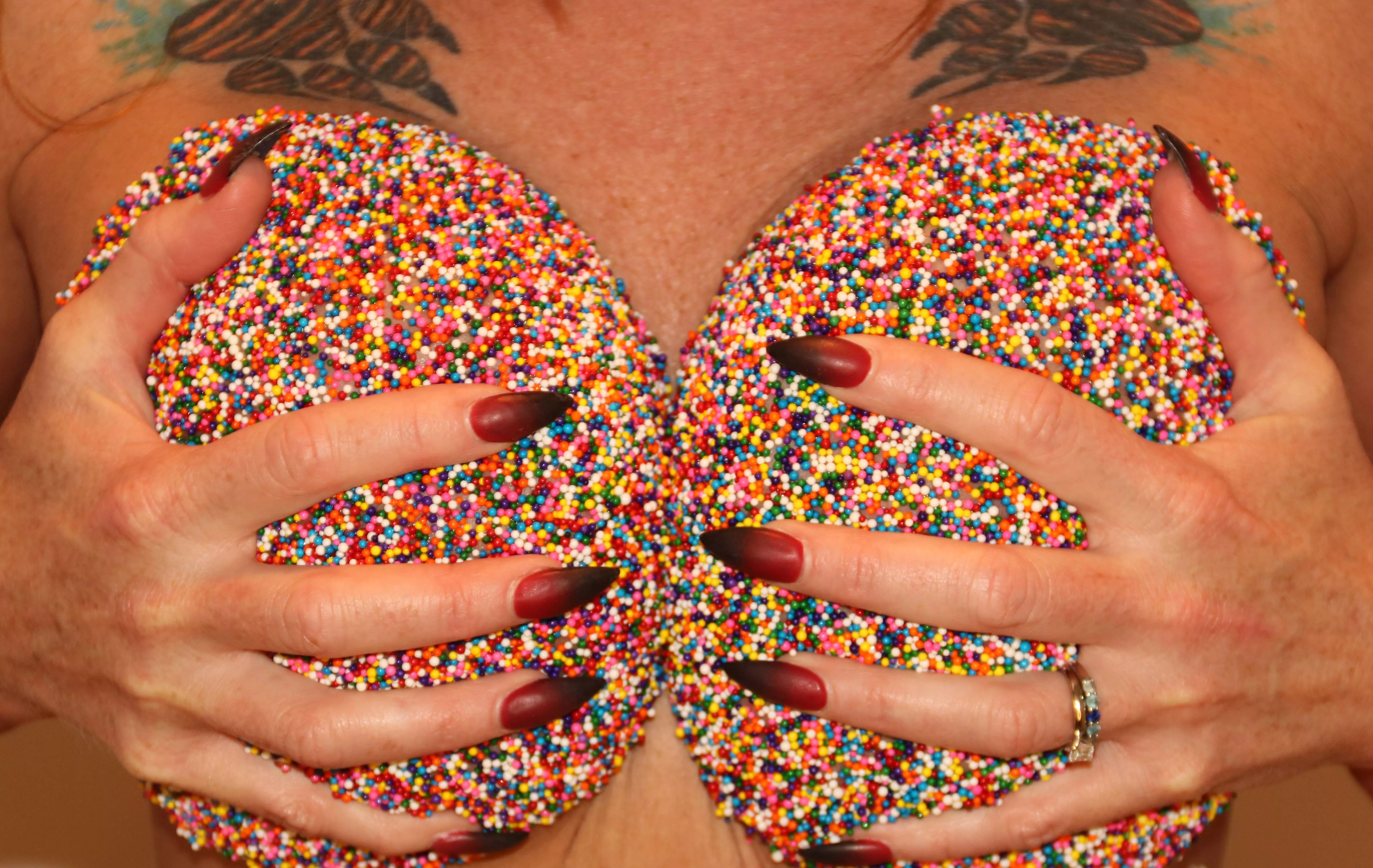 The best damn titty sprinkles you'll ever see.