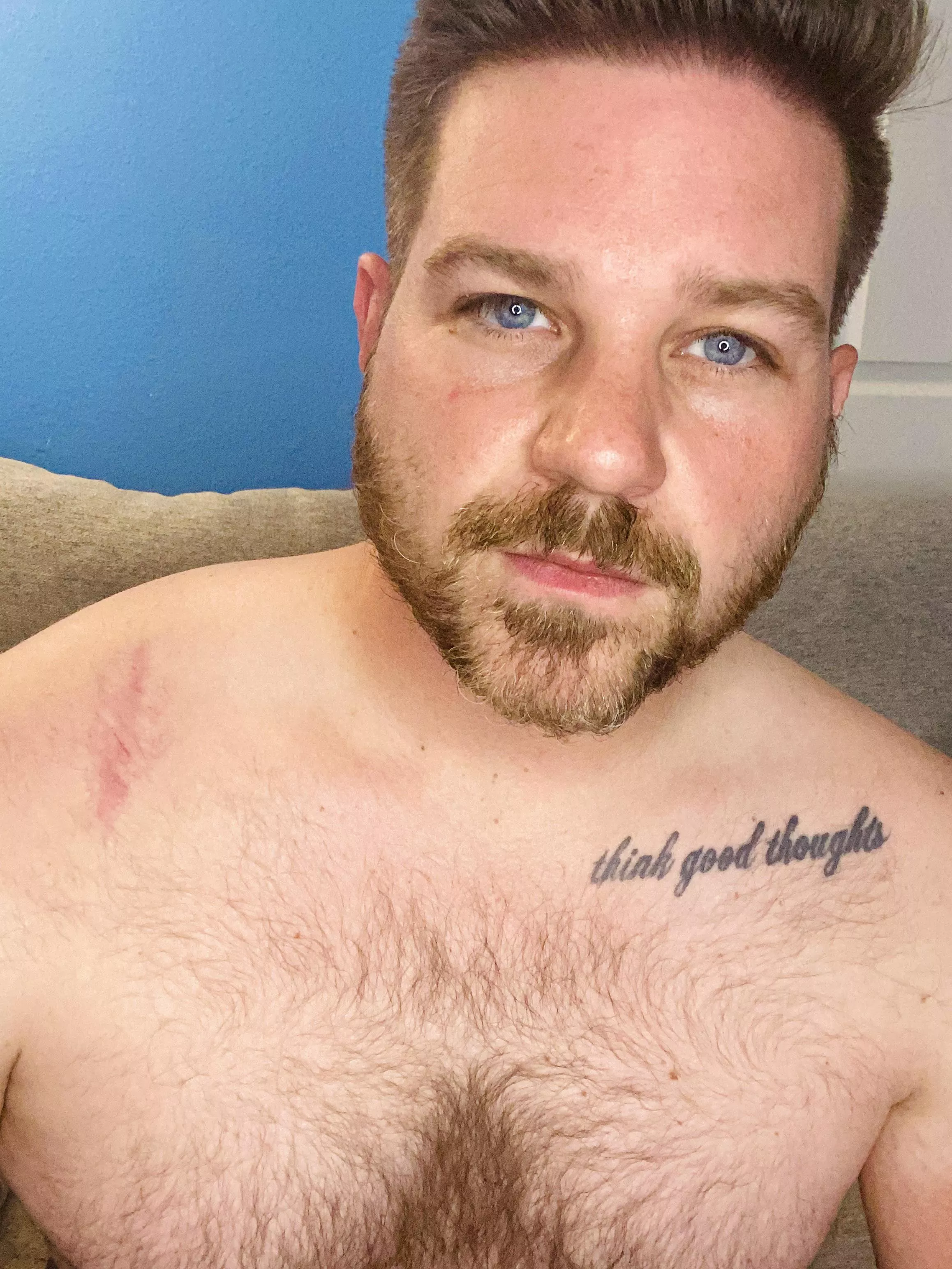 The chest hair looks good today. Keeping me warm from the cold!