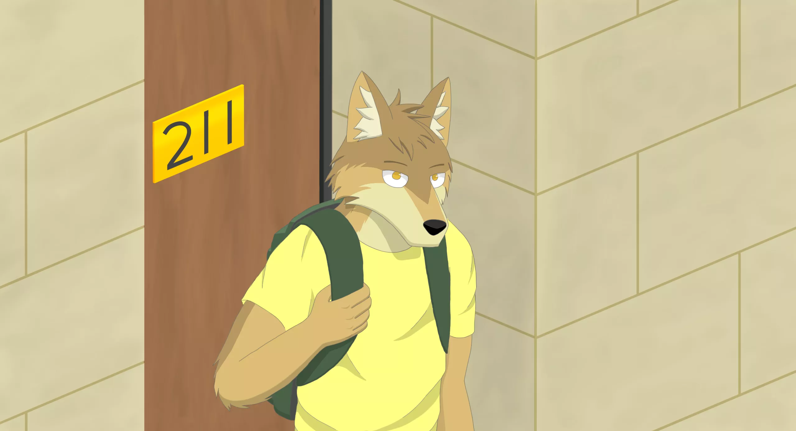 The Coyote in Room 211 (art by me)