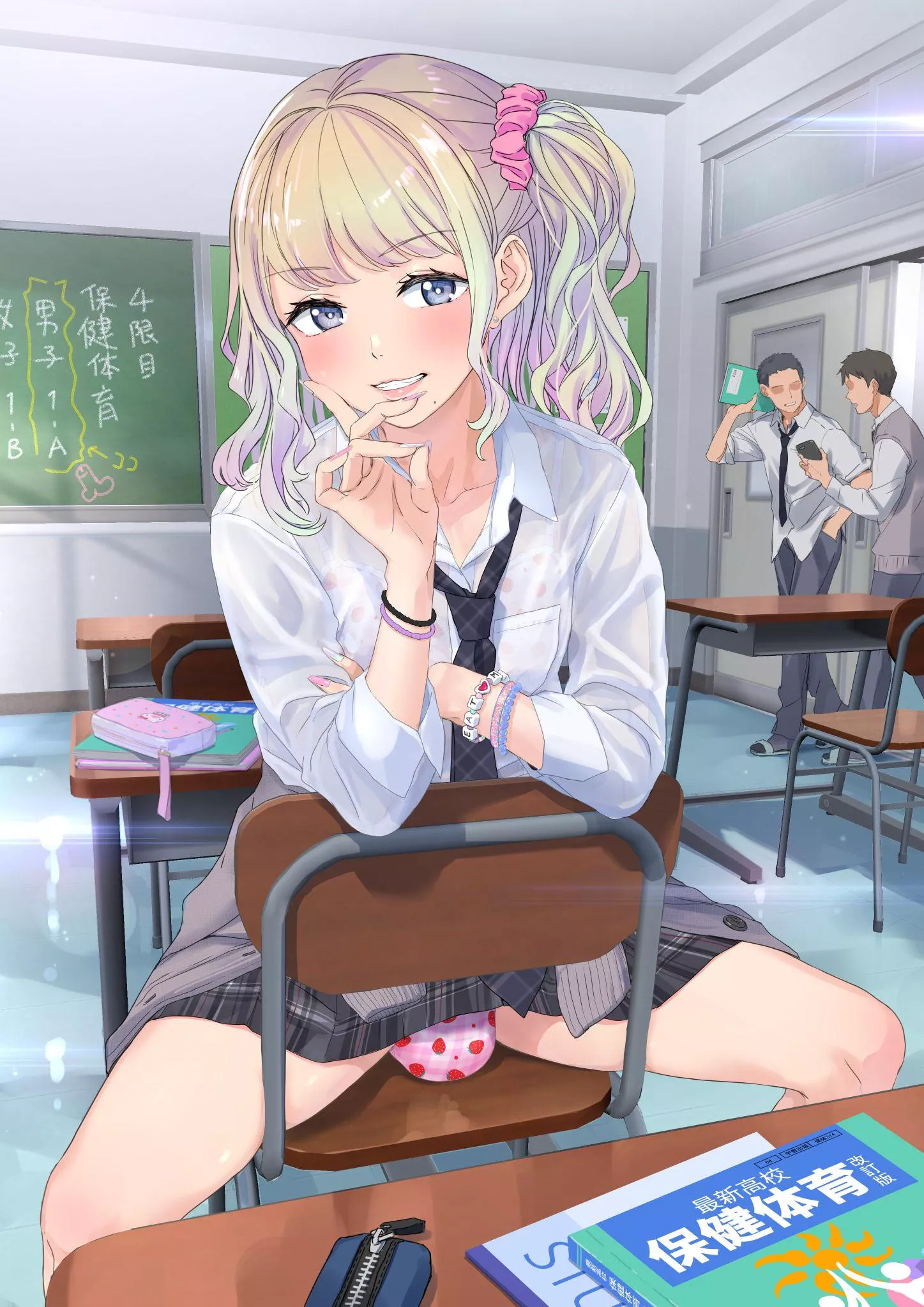 The cute “girl” in class. (Art by Onomi9ta)