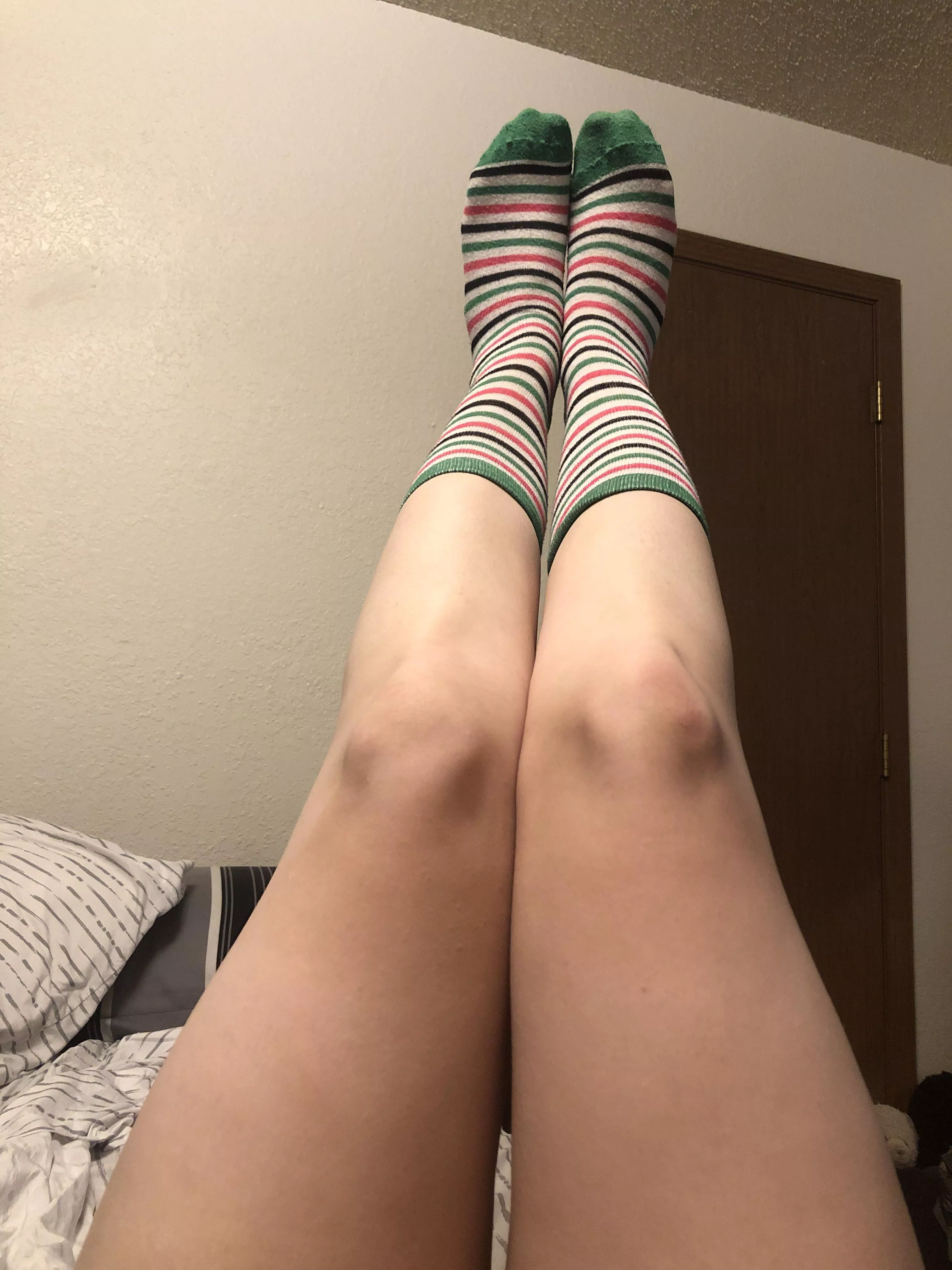 The downfall of having big feet is that I can never quite have knee high socks