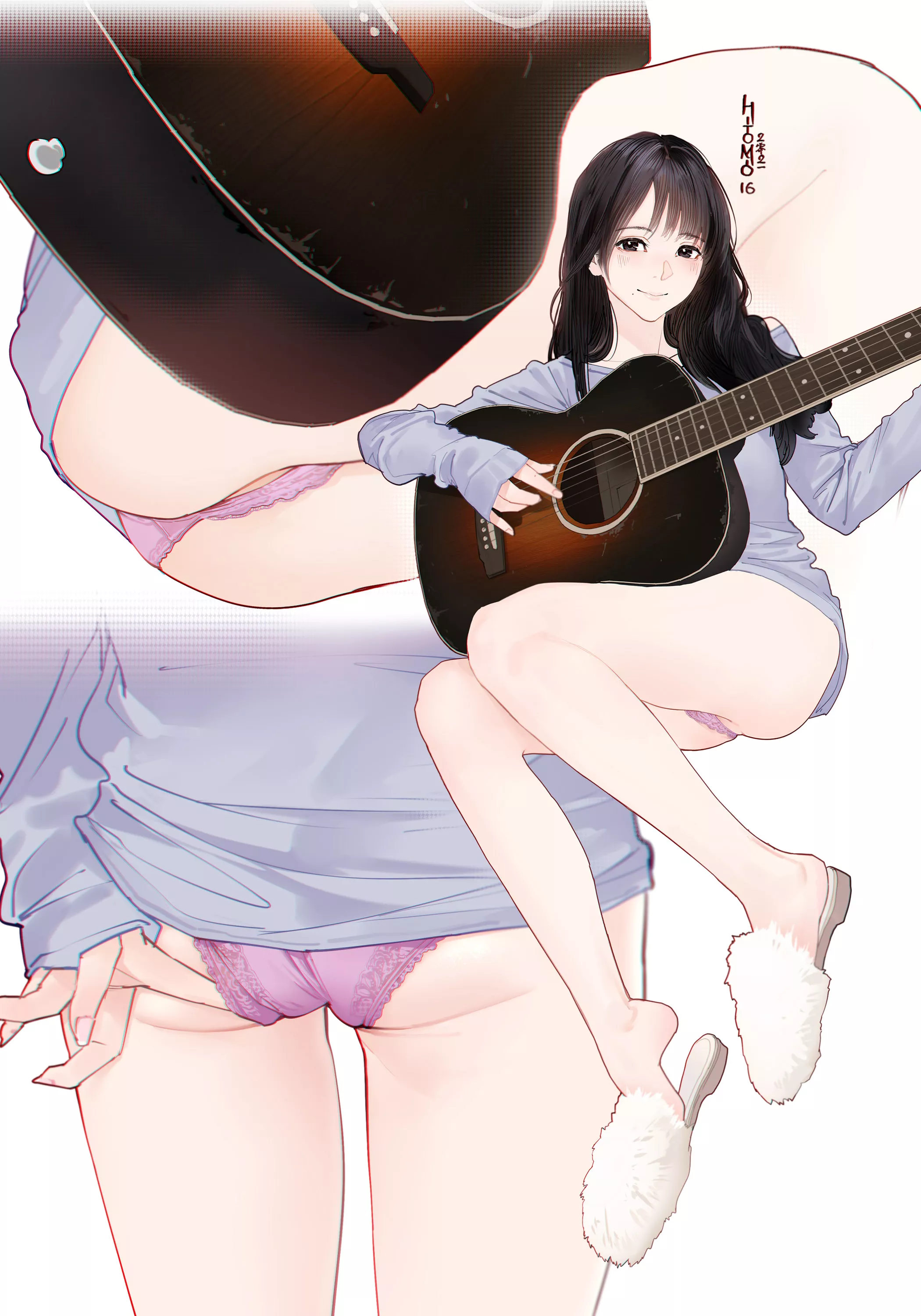 The G-string is still only on the guitar. [Original]