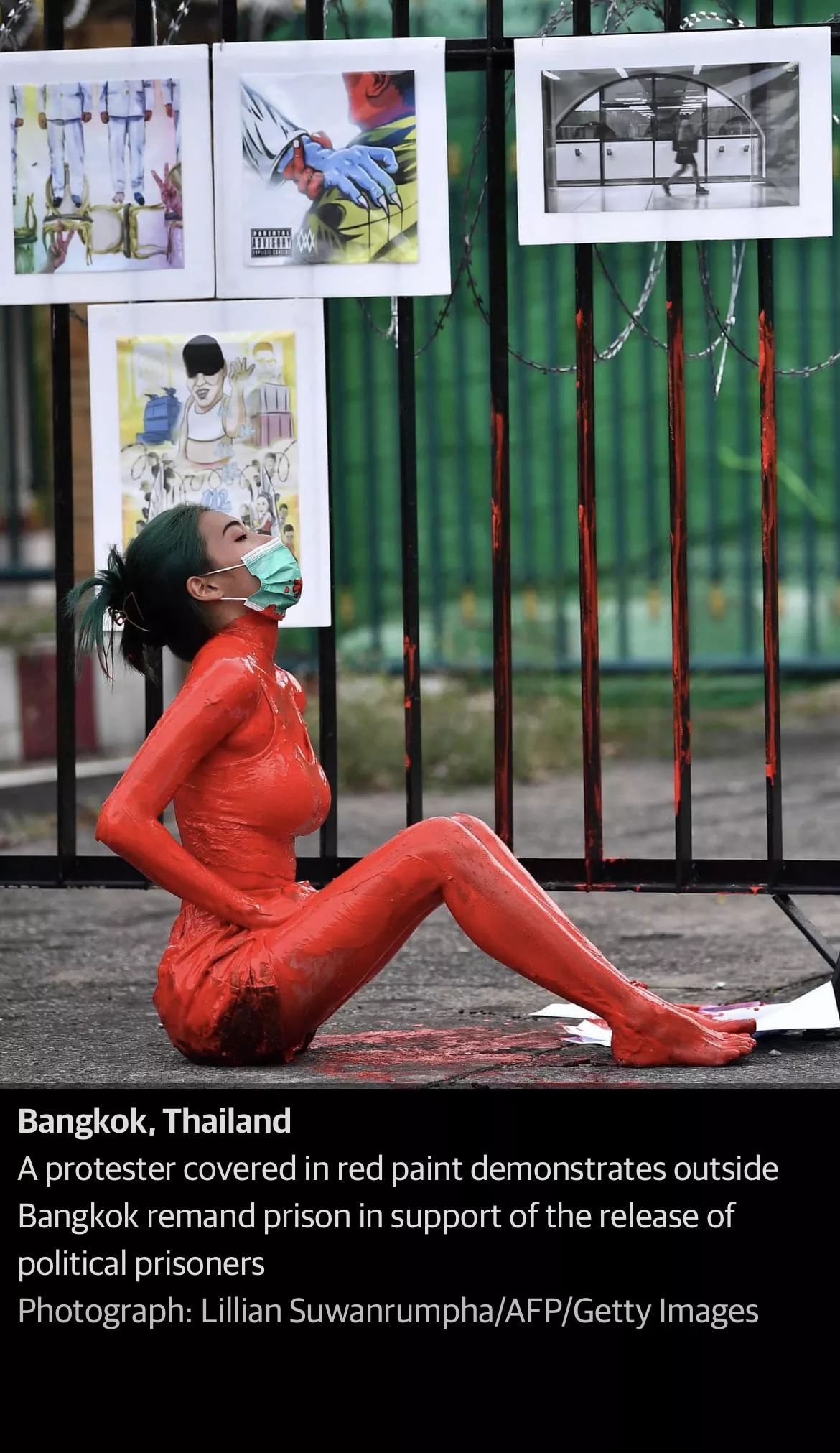 The Guardian: look at this protest against political imprisonment! ….. Me: Damn that woman hot