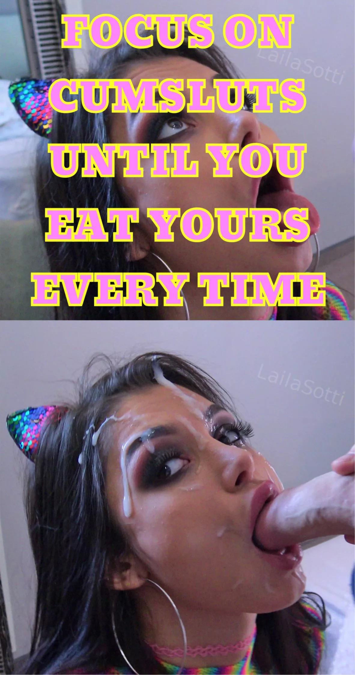 The only guaranteed way to turn yourself into a cum eating beta is to just put it in your mouth already:)