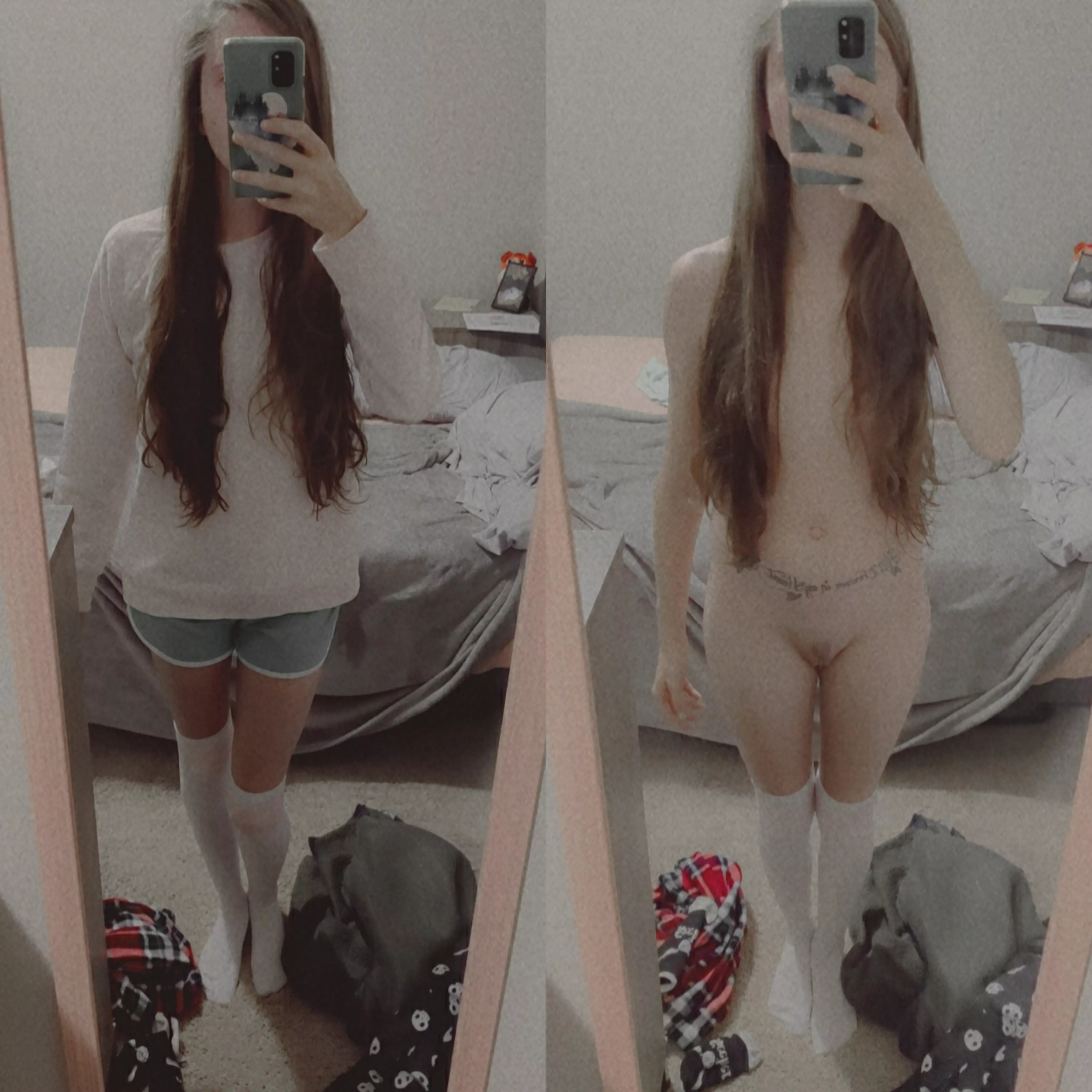 the outfit vs what's underneath