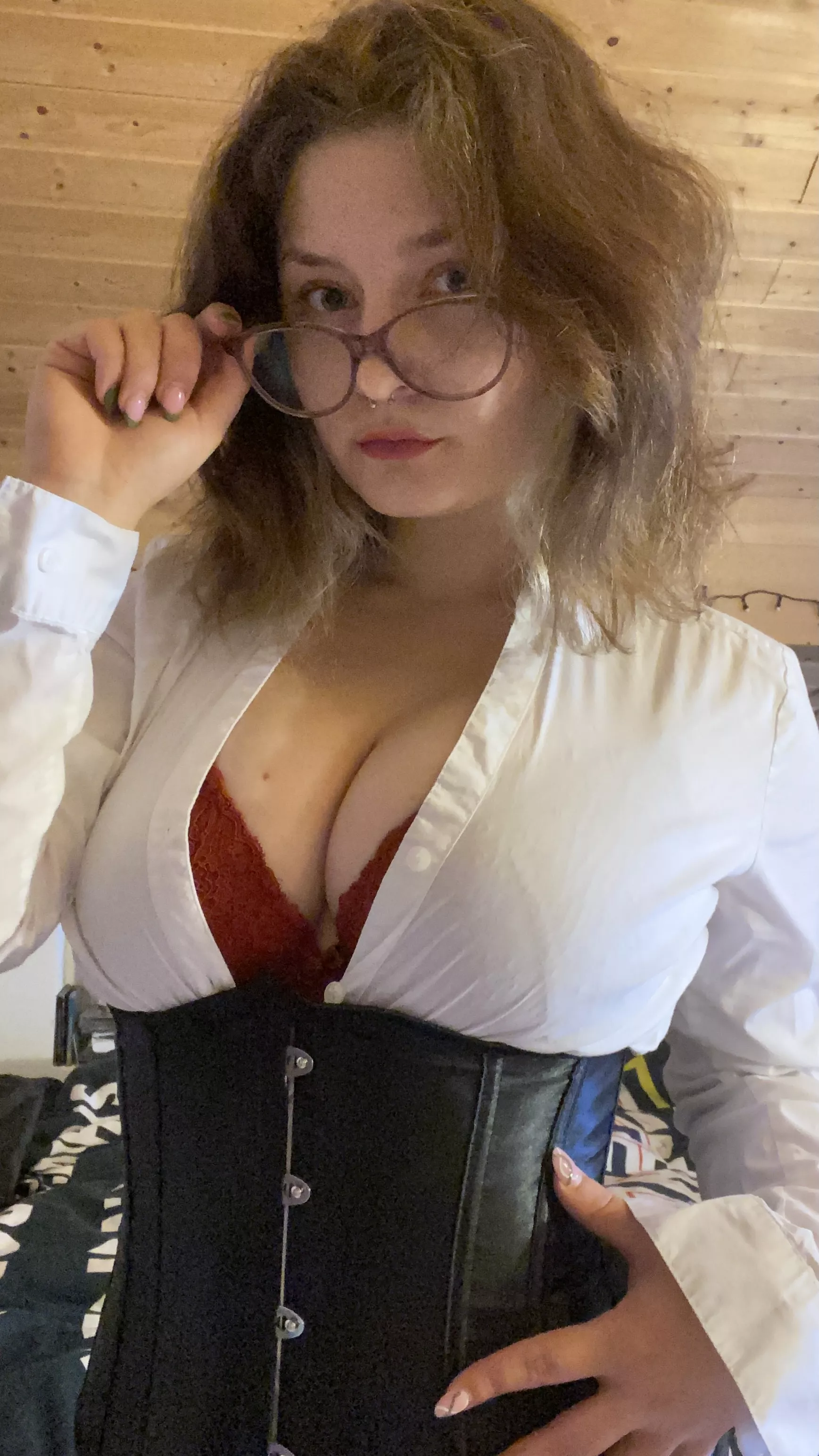 The teacher you always wanted is wearing a corset