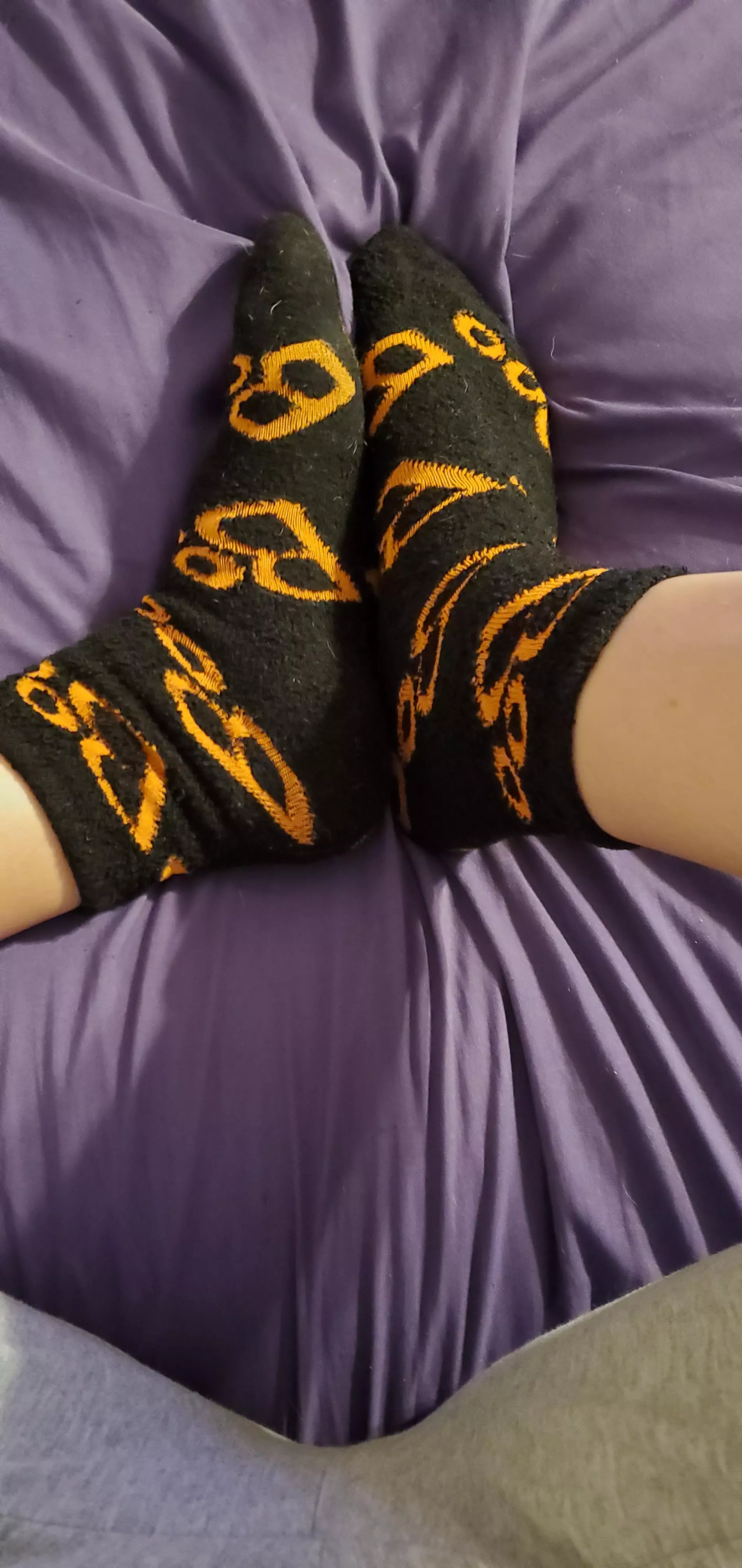 They are warm and fuzzy, but Halloween is over. Whatever shall I do with these stinky socks???