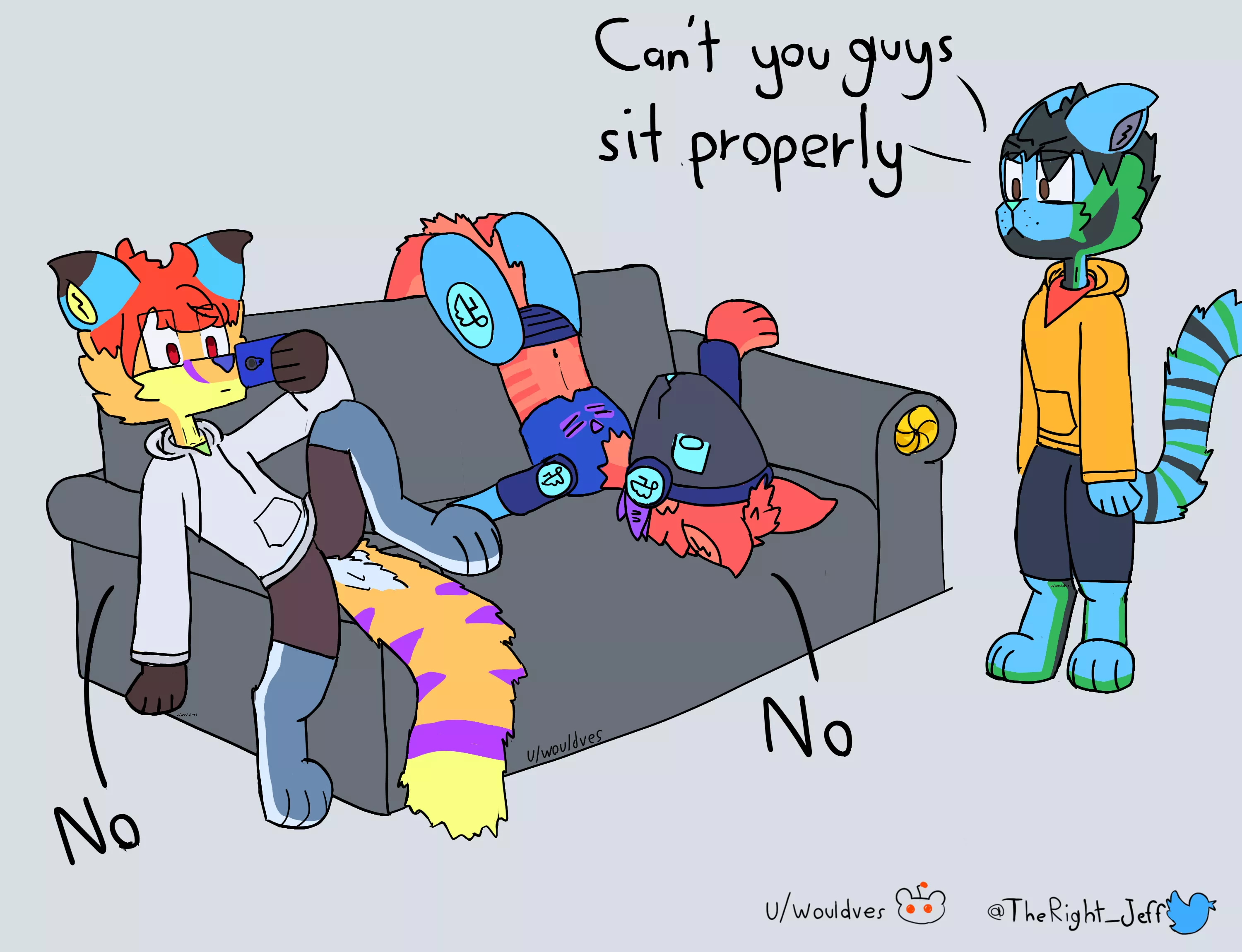 They can't sit straight (comic by me @TheRight_Jeff on Twitter)