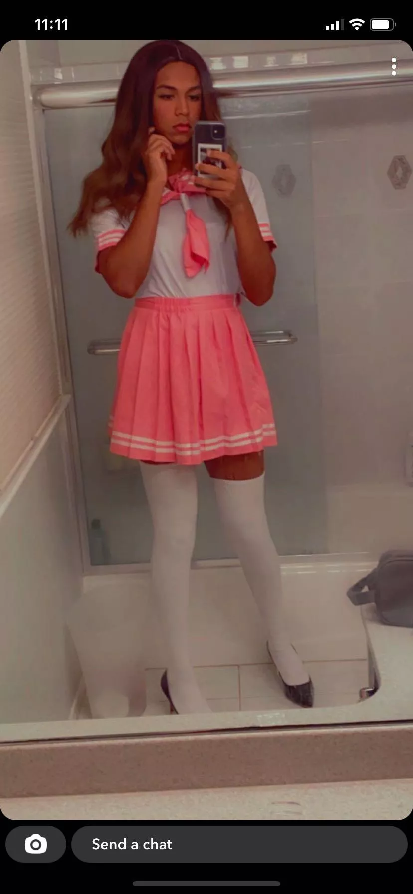 Thigh Highs + School Girl Outfit