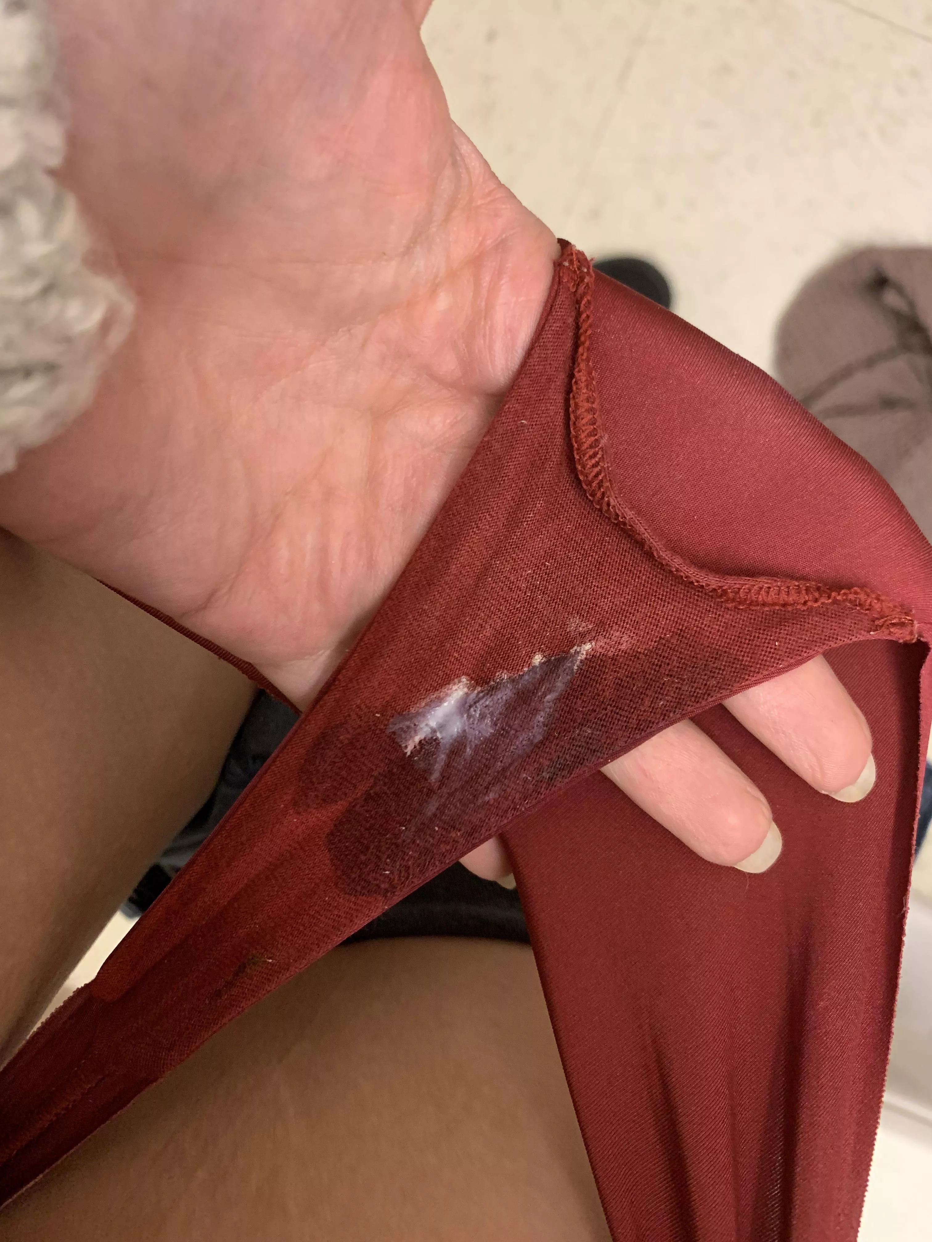 Thinking of redditors looking at my panties while I was at work today 😅