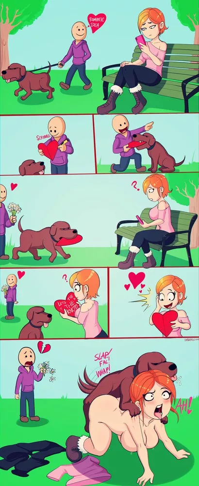 This Dog clearly knows how to confess his love to girls (shadman)