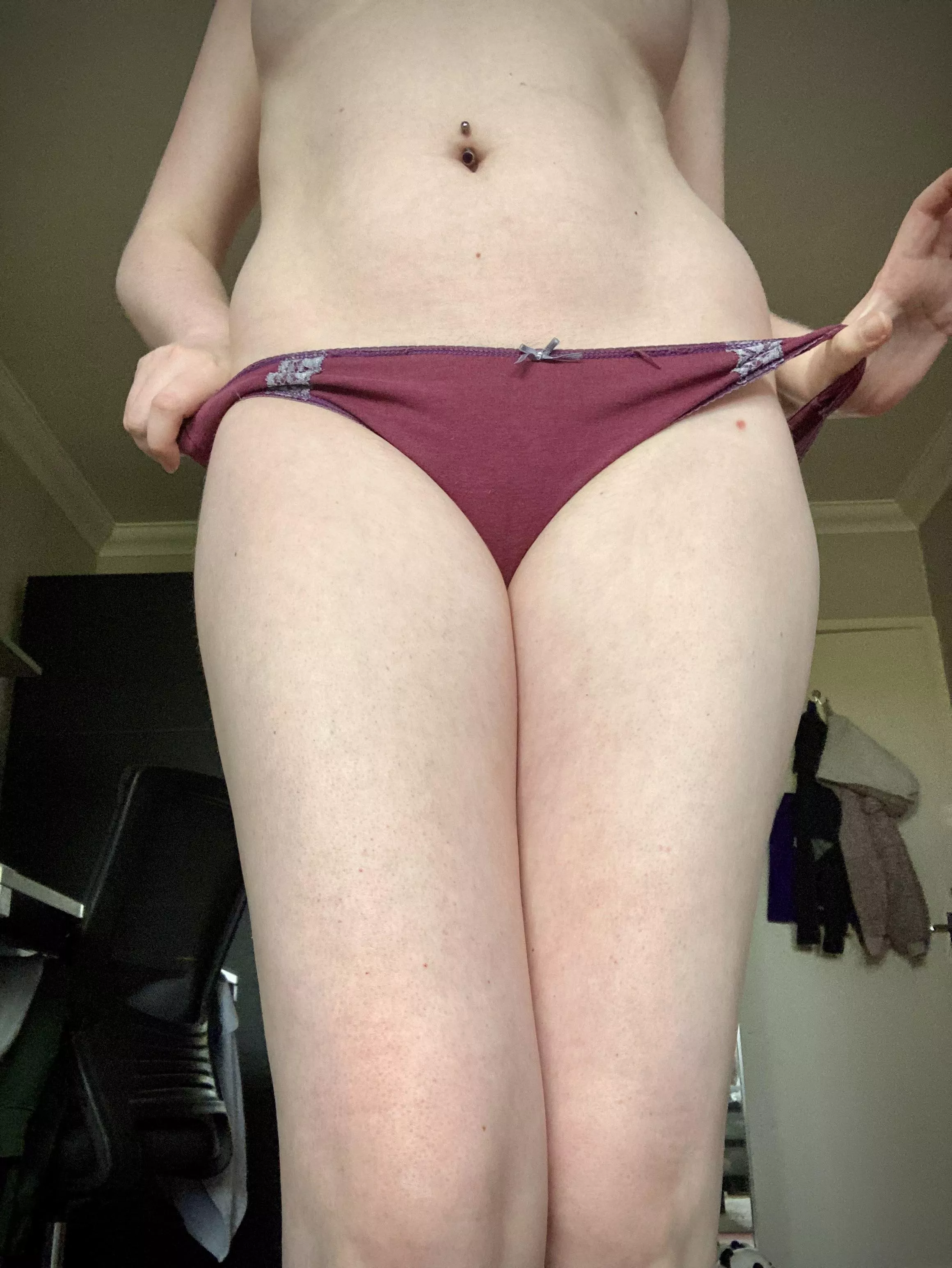 This is one of my oldest pairsâ€¦Iâ€™ve lost track of how long Iâ€™ve owned some of my underwear! ðŸ˜… Want a pair for yourself? Check out my panty drawer, most pairs Â£25 for one dayâ€™s wear ðŸ’‹ UK only, CashApp only ðŸ‡¬ðŸ‡§