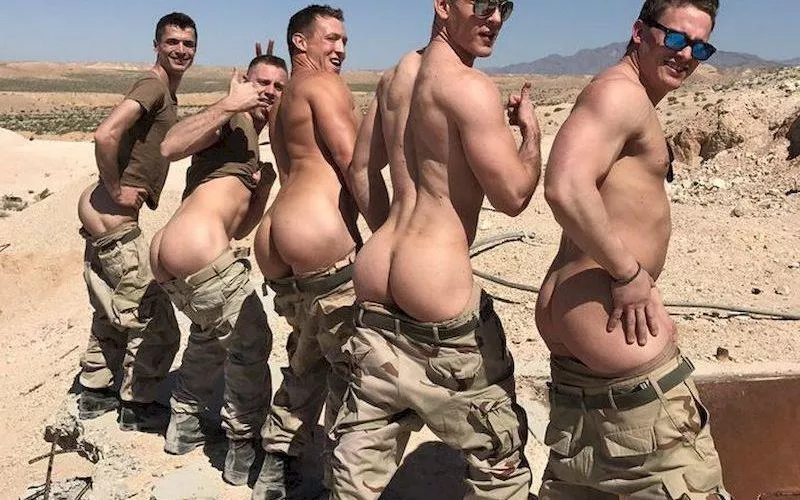 This may have been posted in this sub before. I'm not sure. TBH, there are so many straight guys showing butts that it's *hard* to keep track. I named the guy in the middle Ducan Hines for obvious reasons.