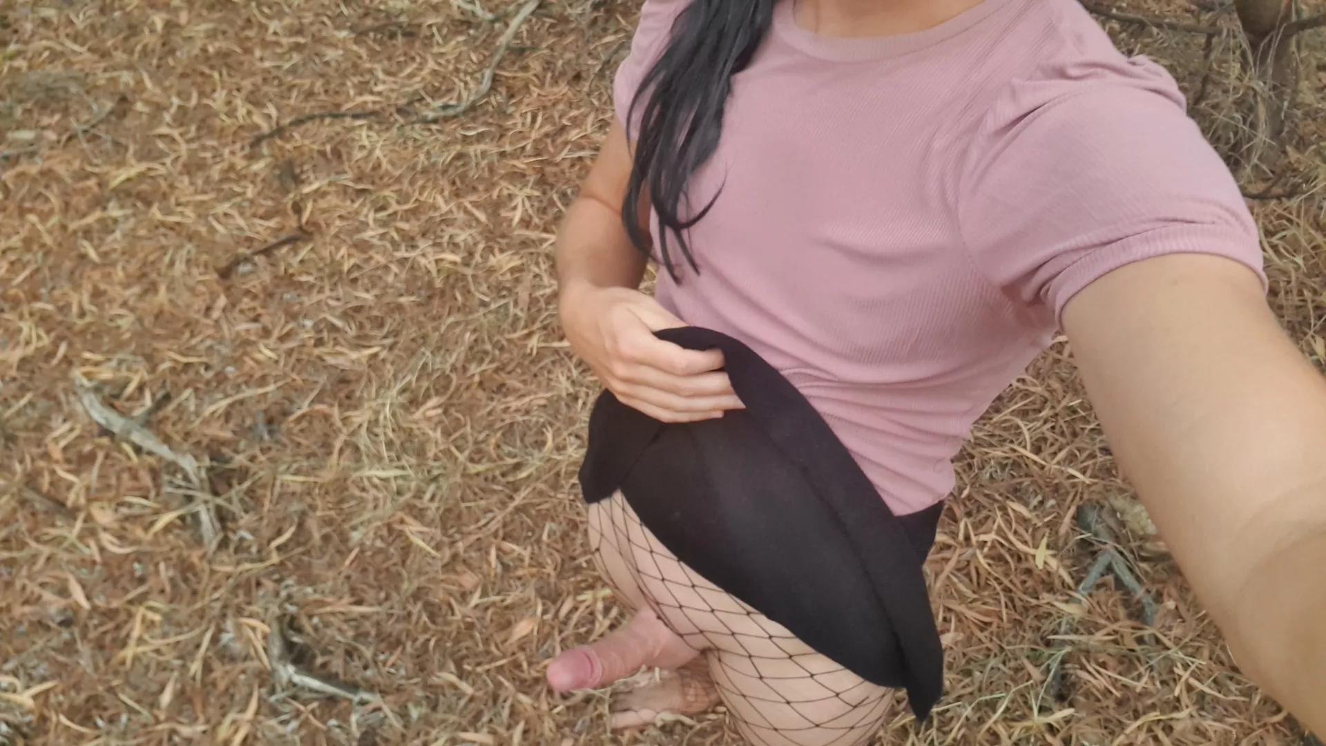 This sissy went outside today, hoping to meet a horny stranger!