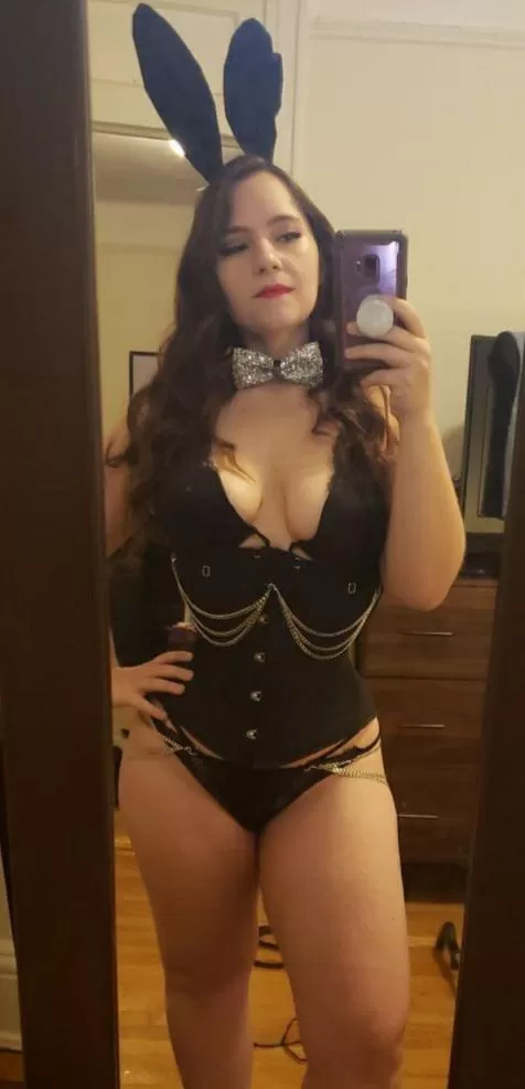 This was my take on a playboy bunny look including a corset