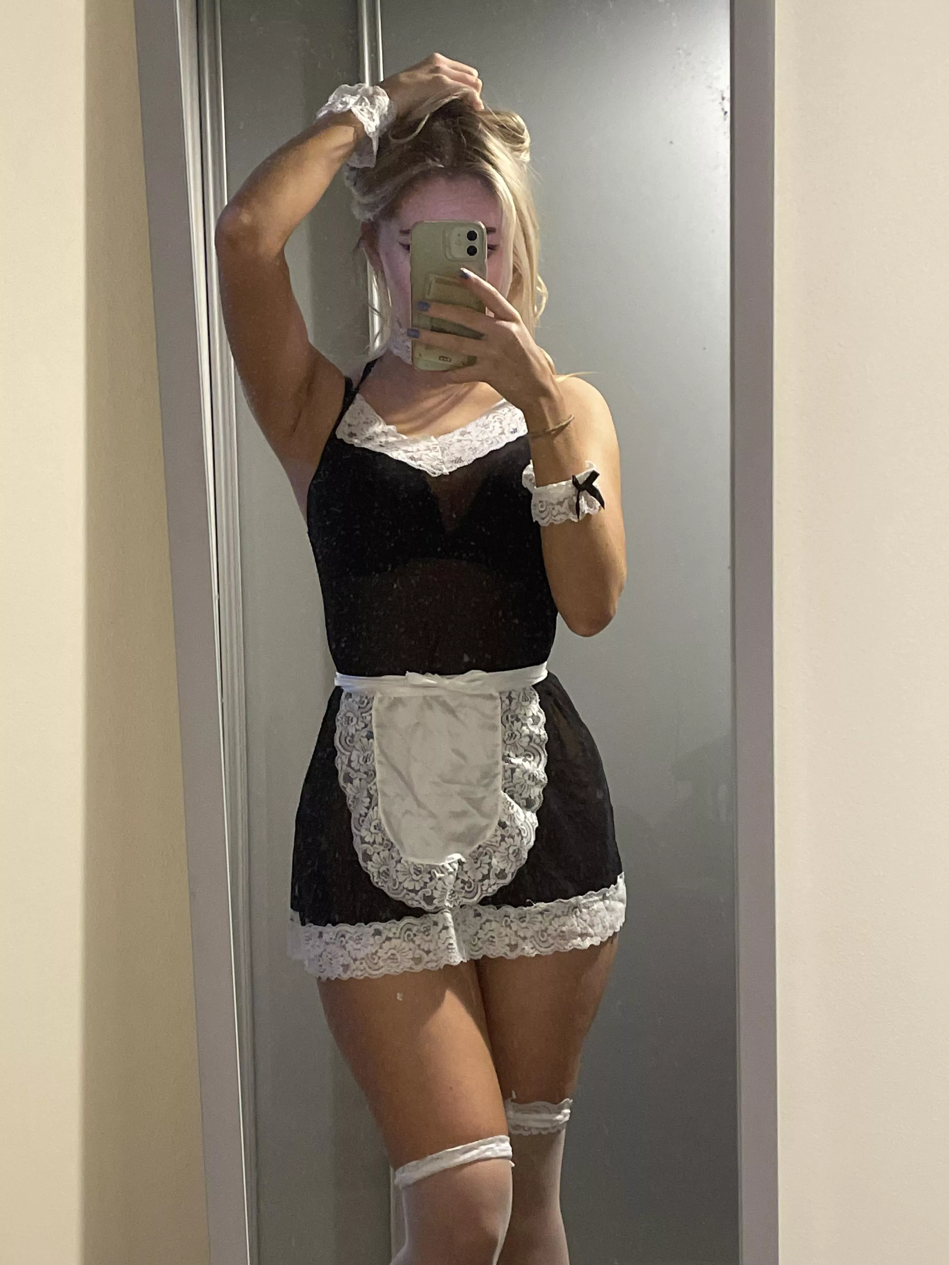 thought Iâ€™d try on a sexy maid outfit, what are your opinions?