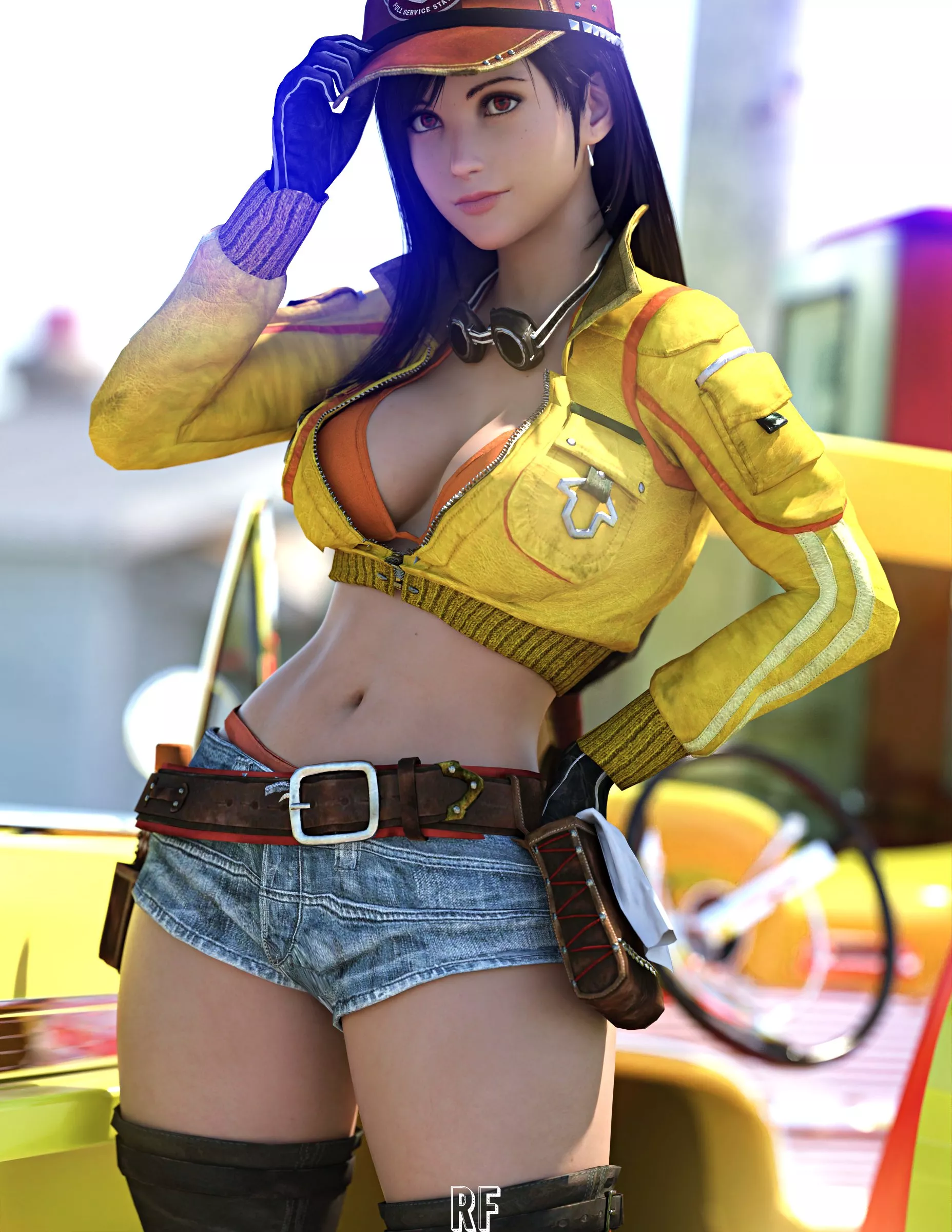 Tifa dressed as Cindy (Rude Frog)