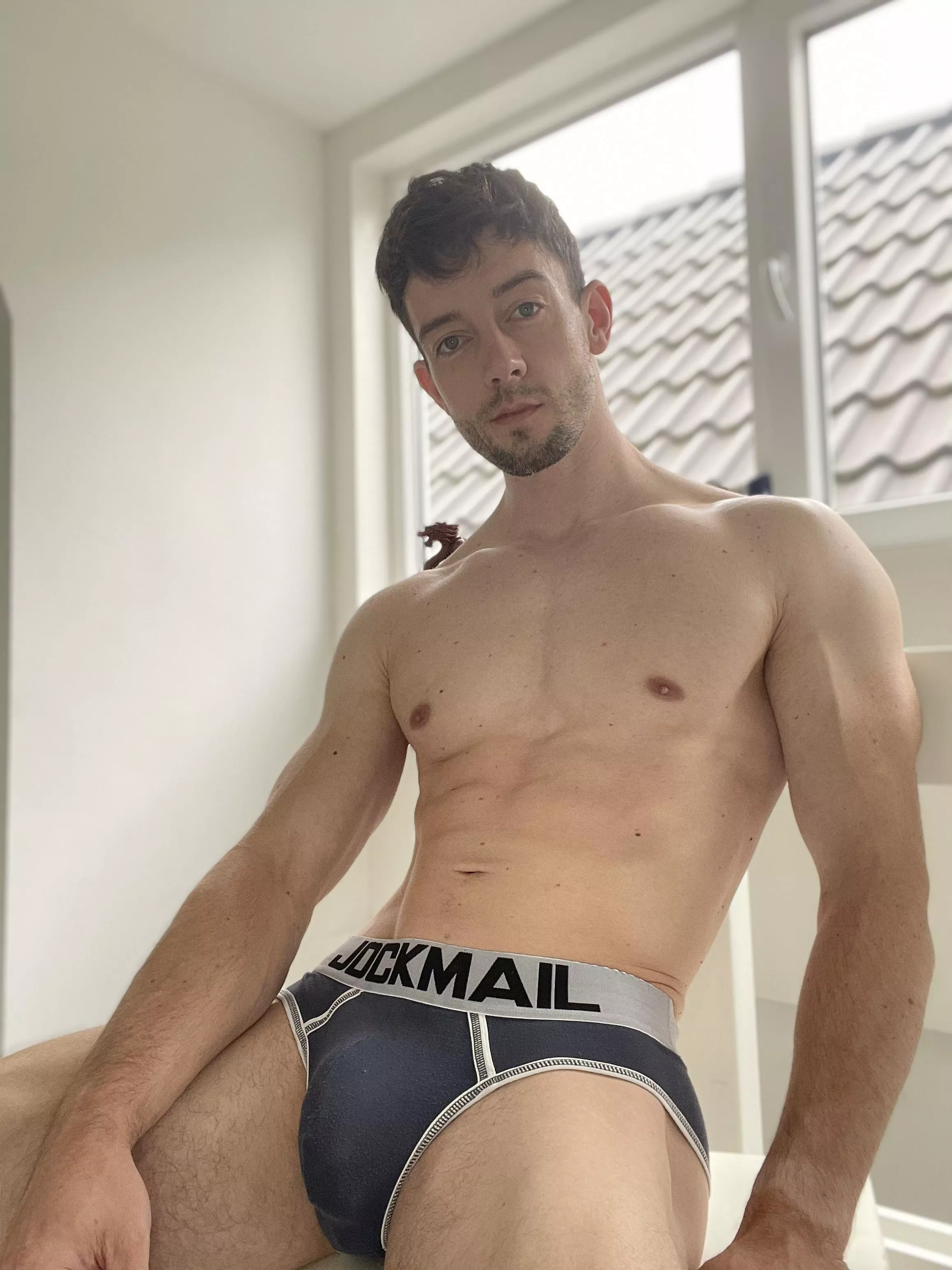 Tight Blue Jockmail Briefs. What do you think?