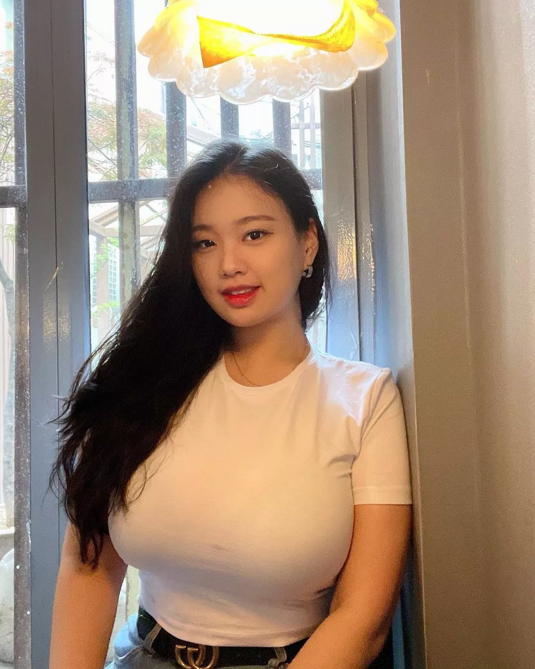 Tight white shirt