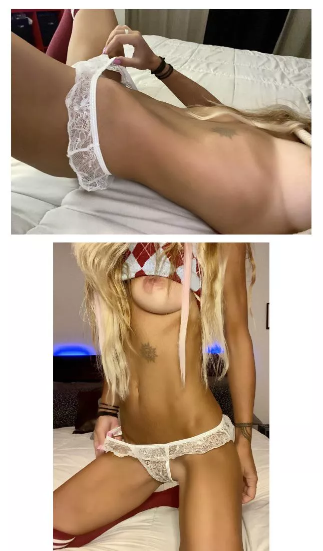 Tiny little blonde submissive spinner that posts pics and videos daily 😋😍