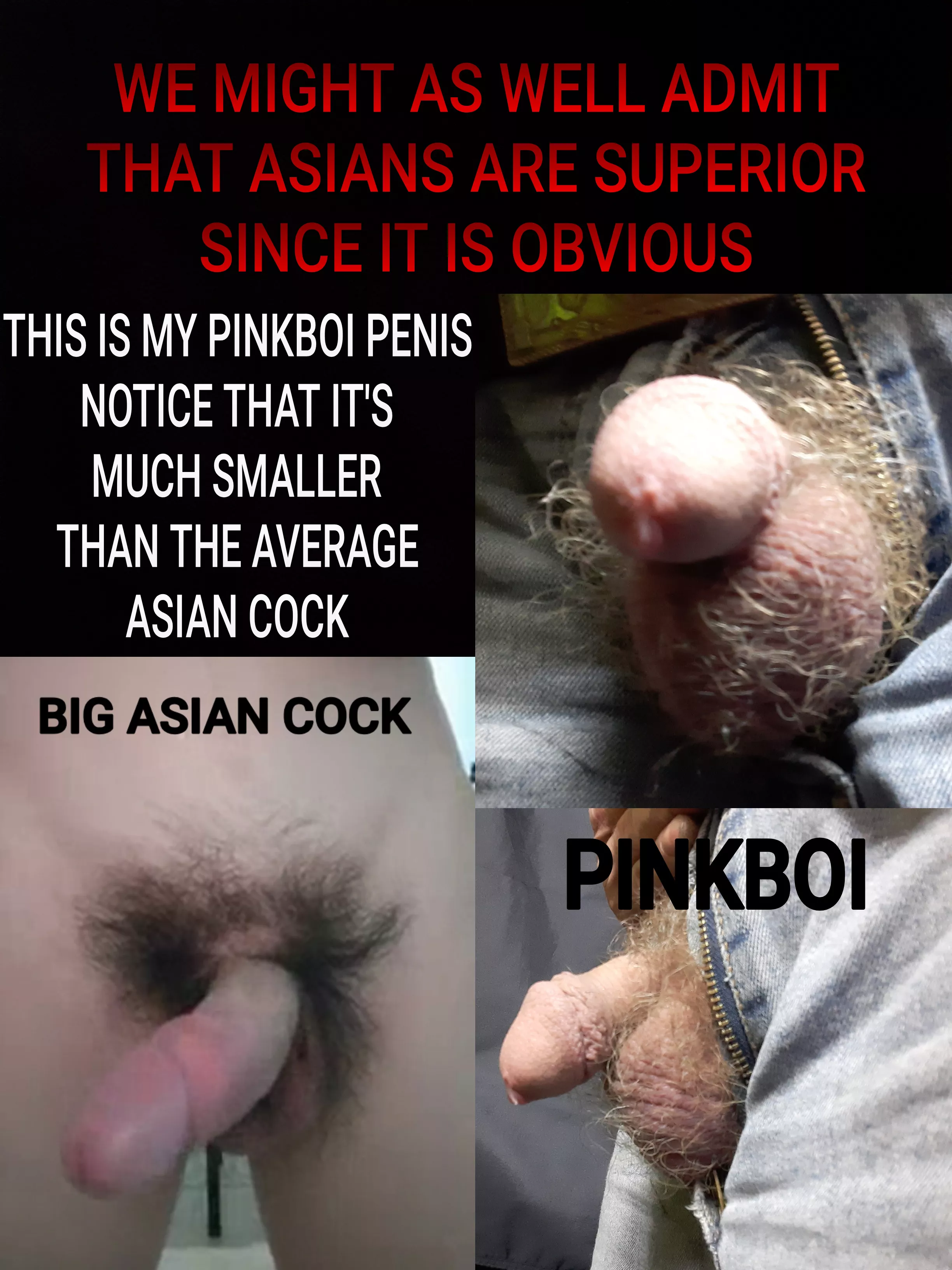 Tiny white dick < Superior Asian Cock ðŸ˜Ž